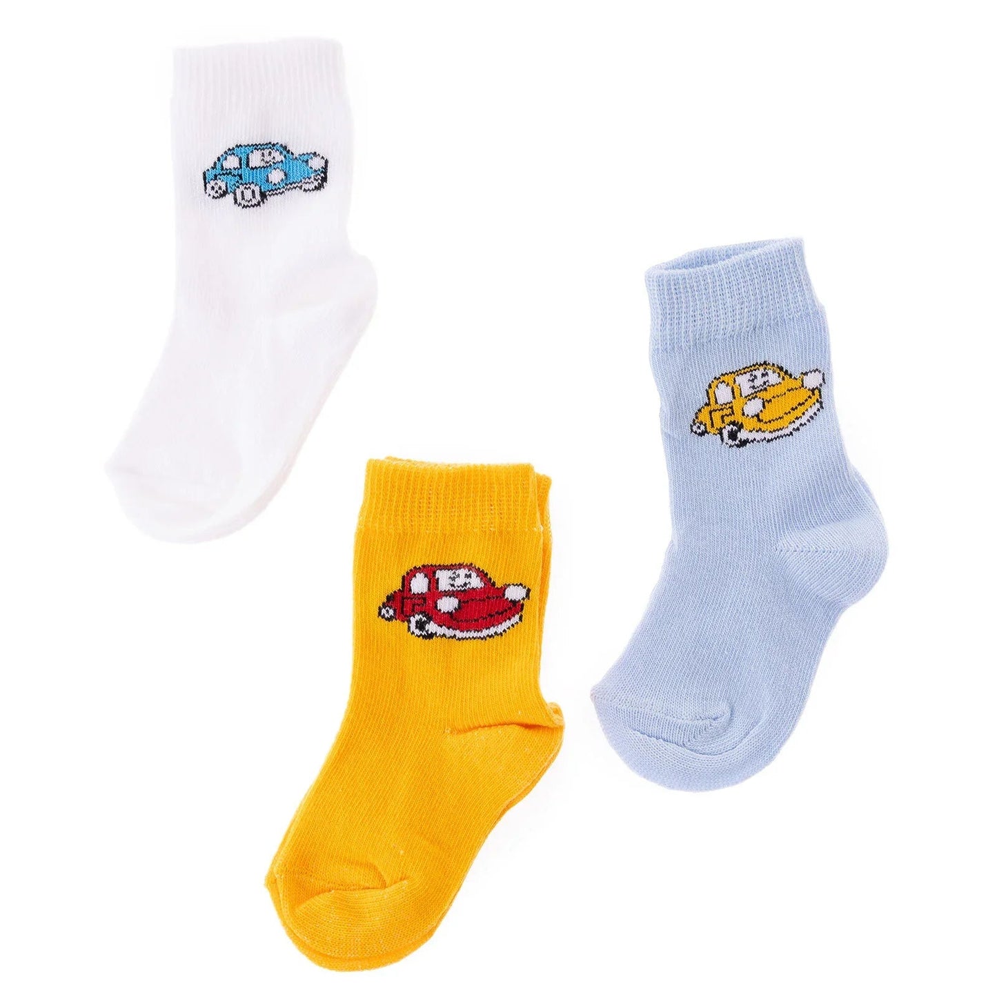 HelloBaby Ankle Socks 3 pcs - Ecru - mezetto ebebek ebebek
