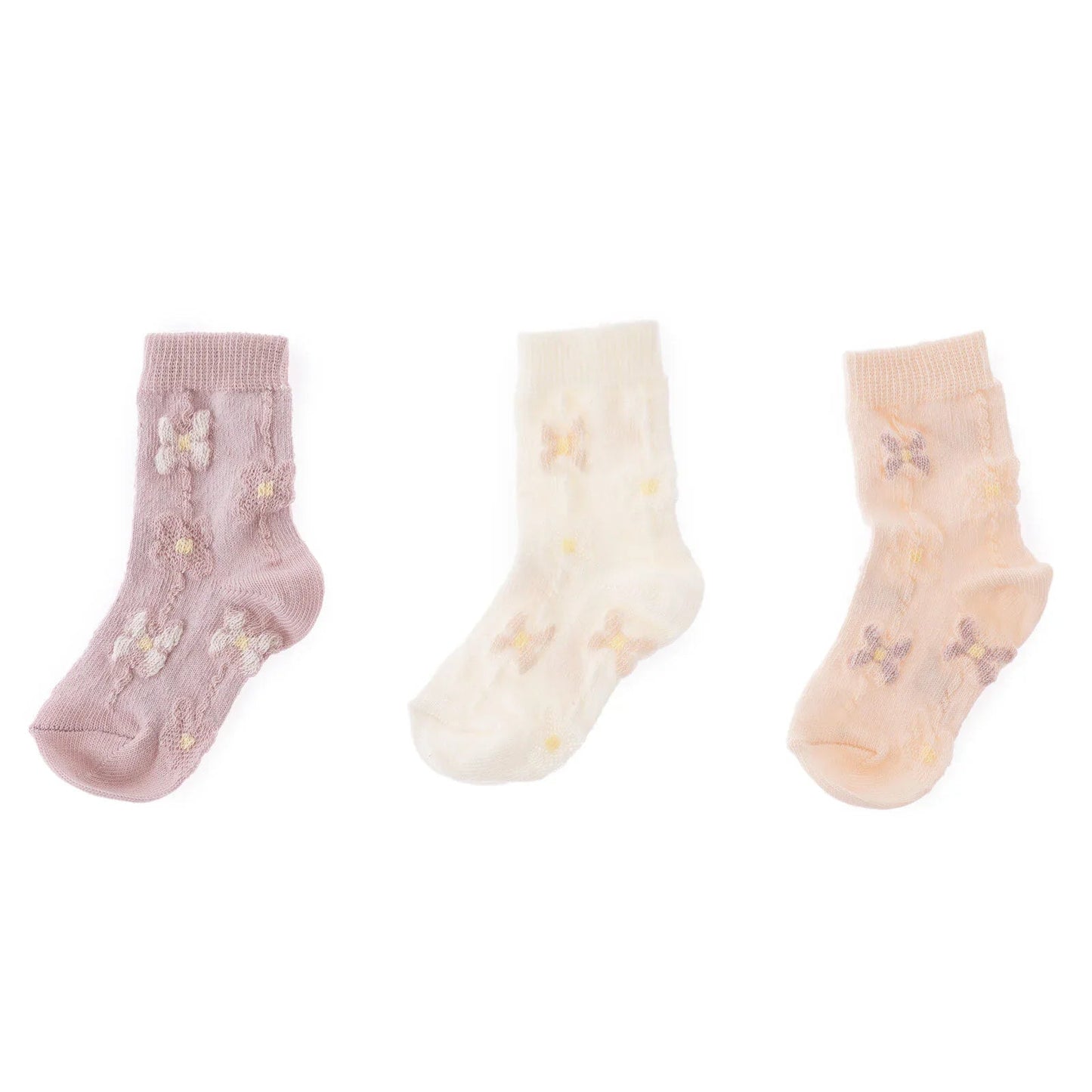 HelloBaby Ankle Socks 3 pcs - Pink - mezetto ebebek ebebek