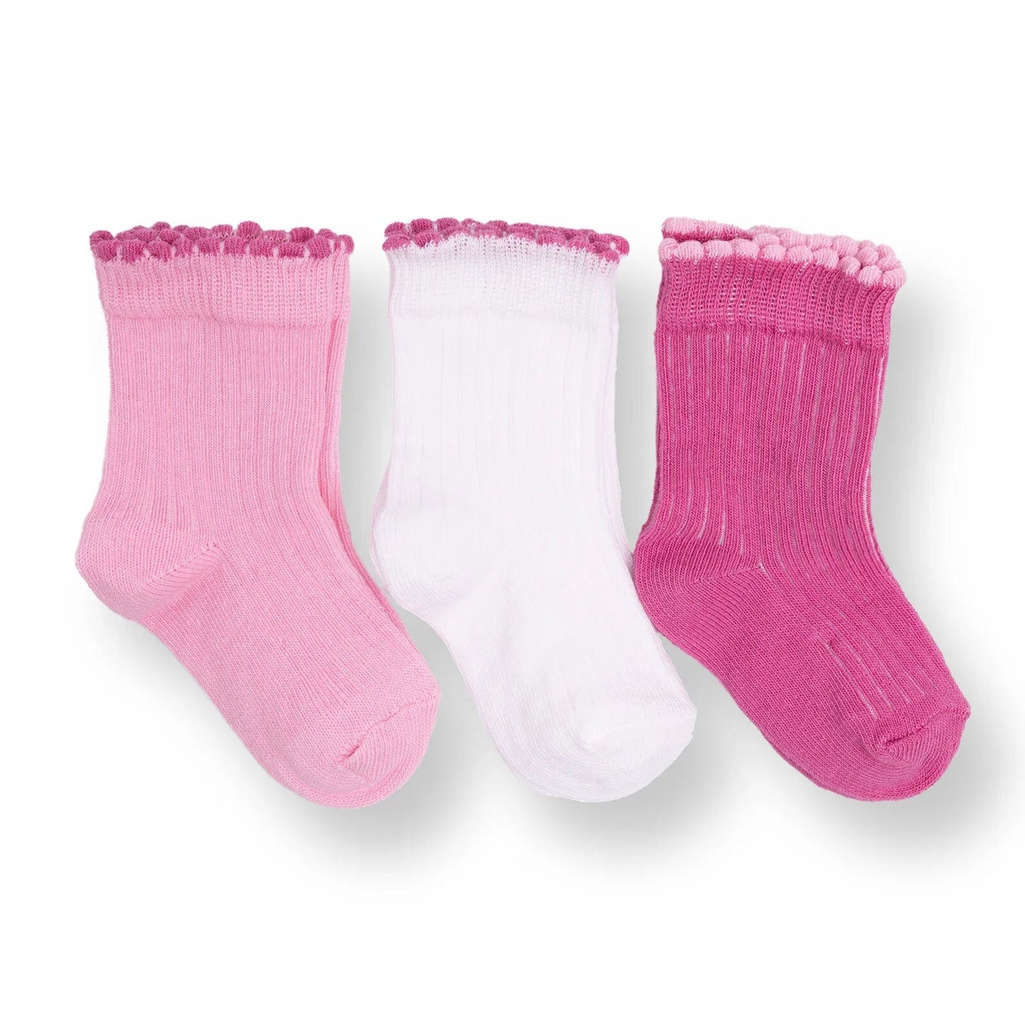 HelloBaby Ankle Socks 3 pcs - Pink - mezetto ebebek ebebek