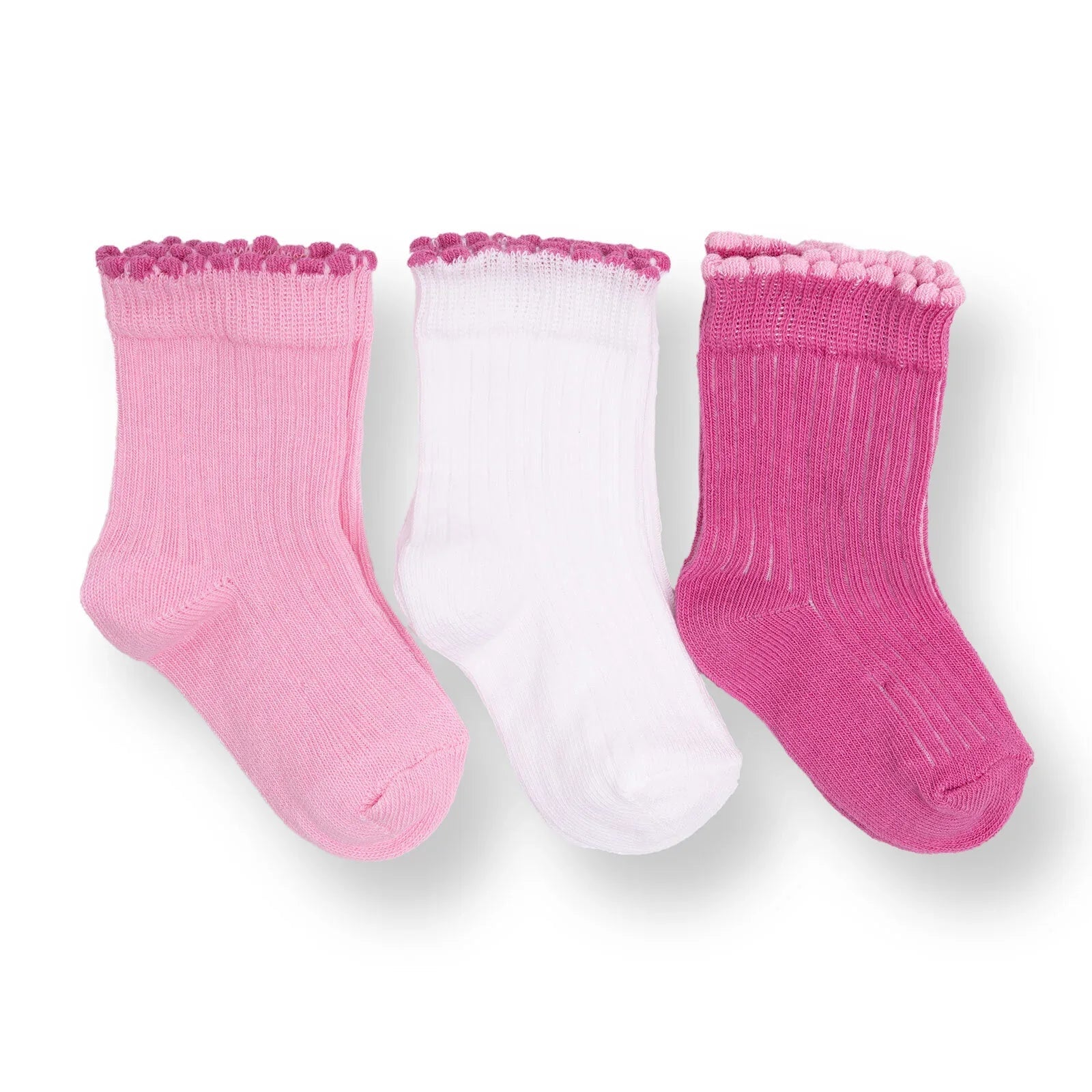 HelloBaby Ankle Socks 3 pcs - Pink - mezetto ebebek ebebek
