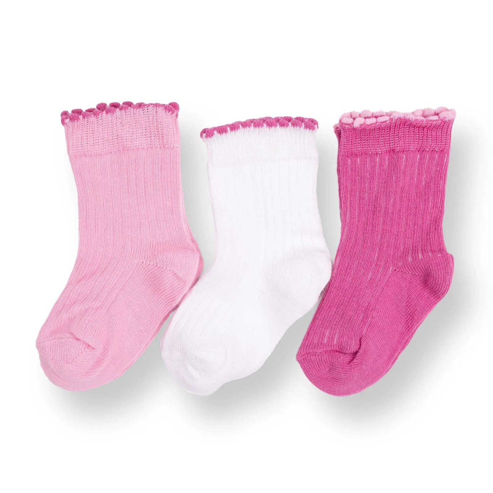 HelloBaby Ankle Socks 3 pcs - Pink - mezetto ebebek ebebek