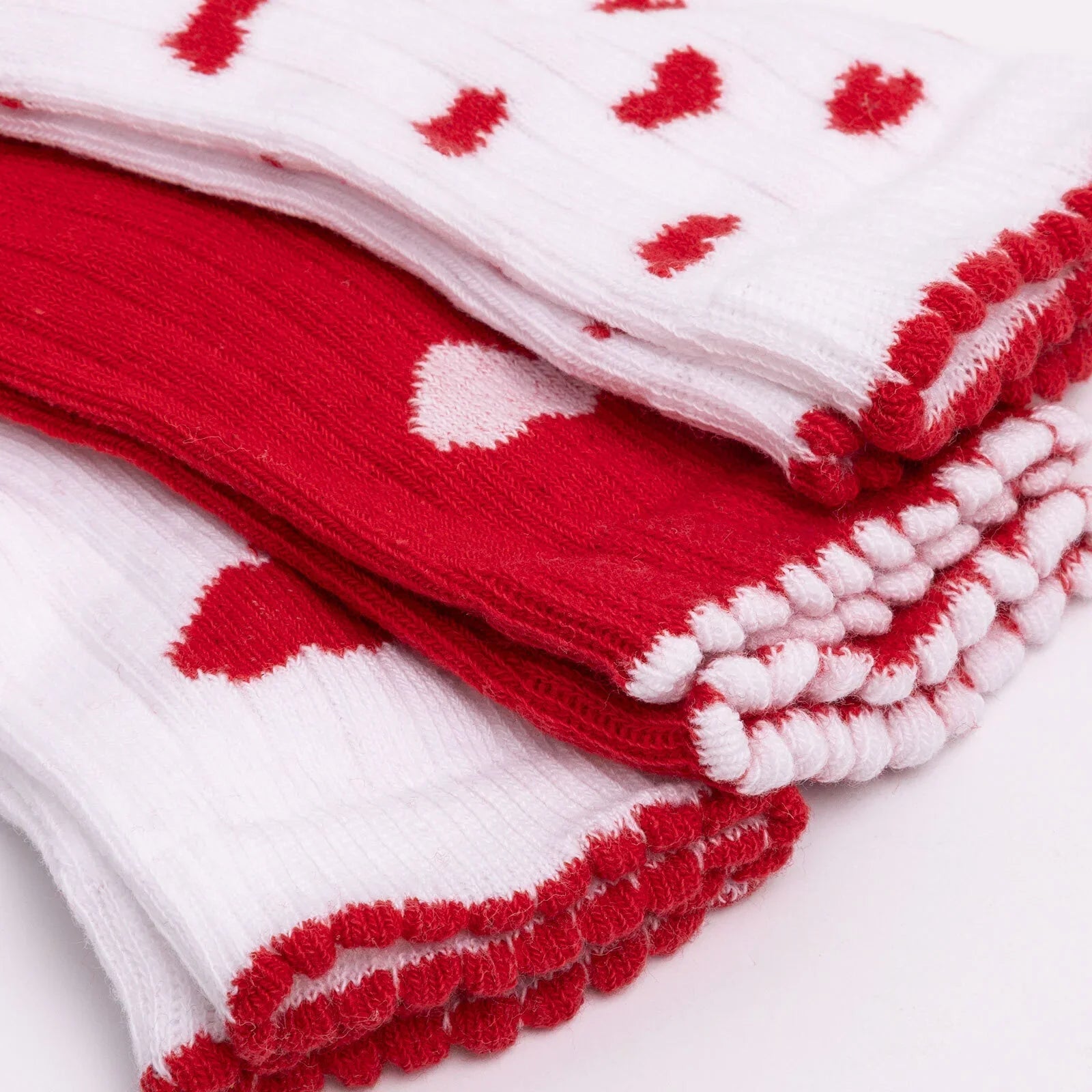 HelloBaby Ankle Socks 3 pcs - Red - mezetto ebebek ebebek