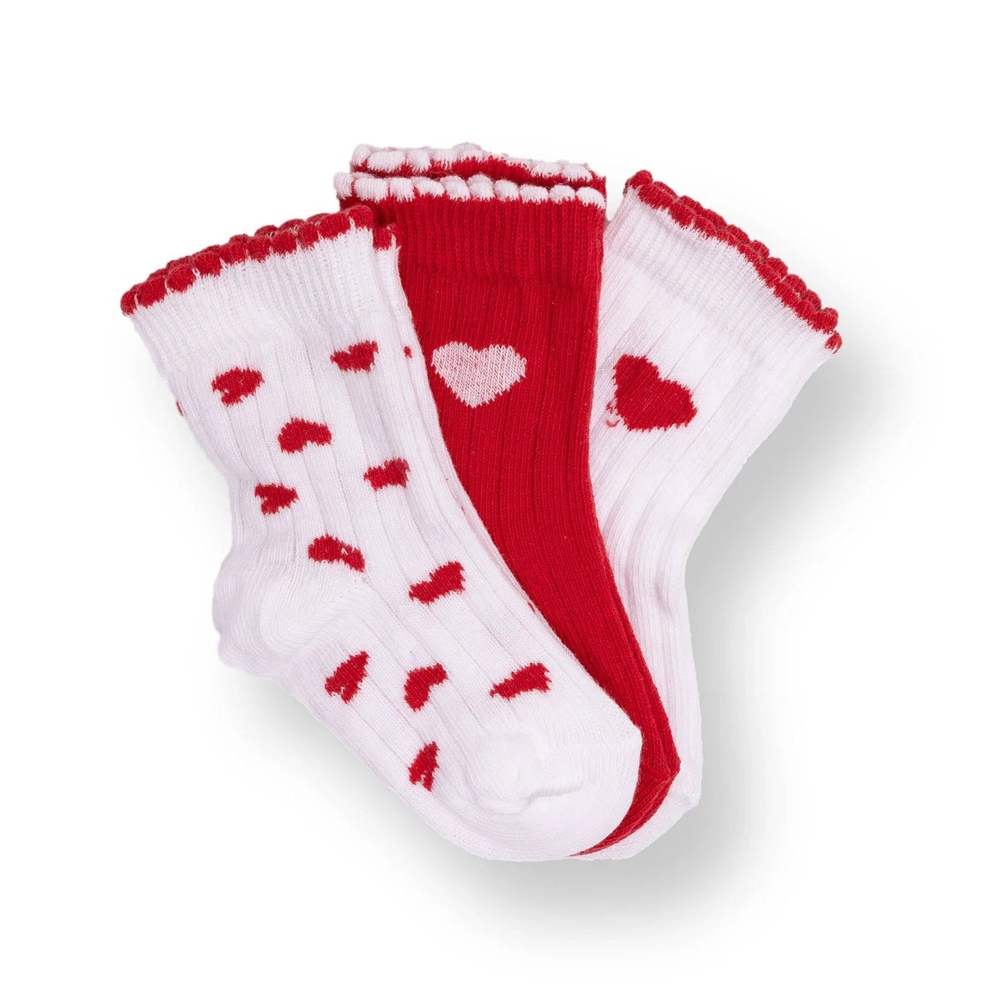 HelloBaby Ankle Socks 3 pcs - Red - mezetto ebebek ebebek