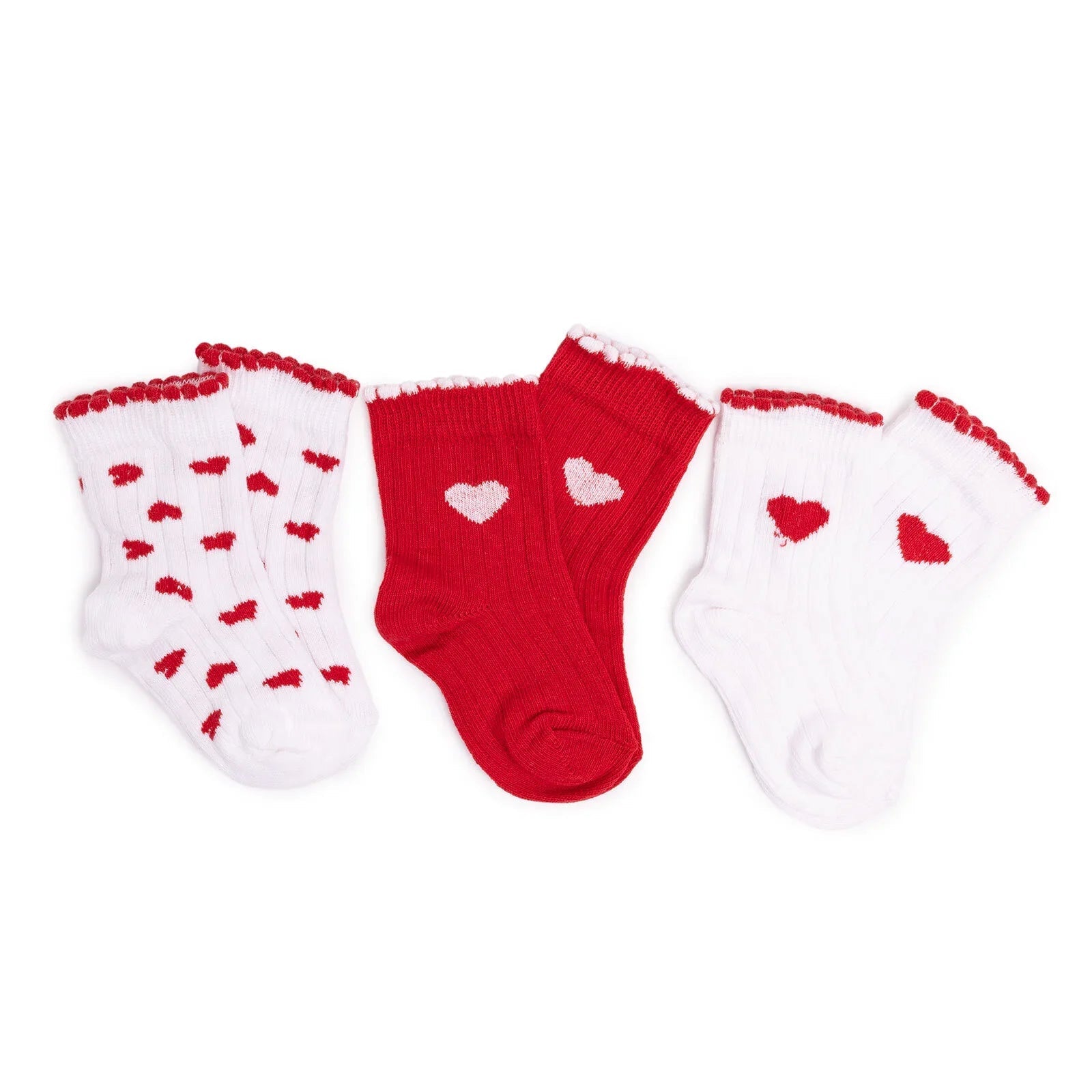 HelloBaby Ankle Socks 3 pcs - Red - mezetto ebebek ebebek