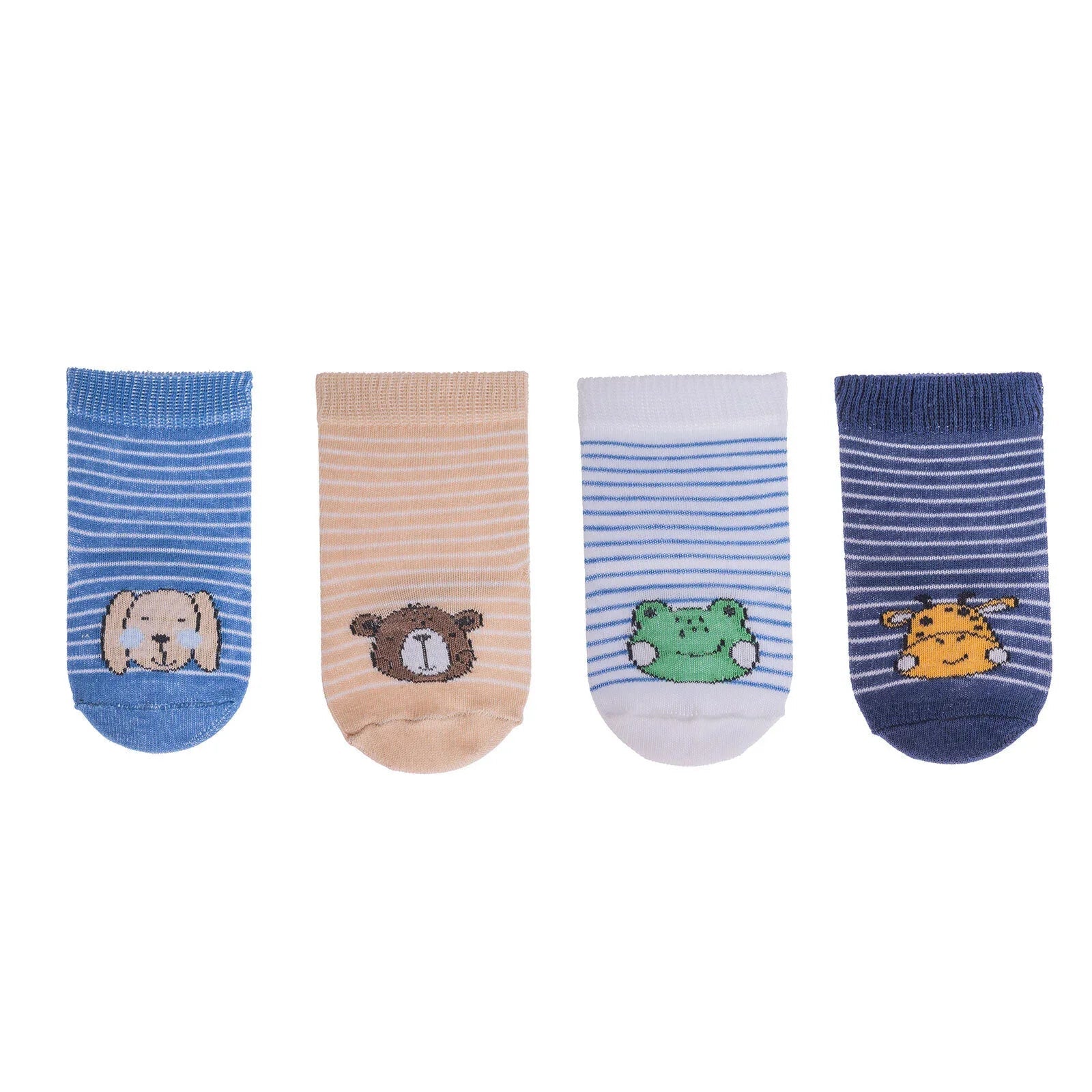 HelloBaby Ankle Socks 5 pcs - Blue Printed - mezetto ebebek ebebek