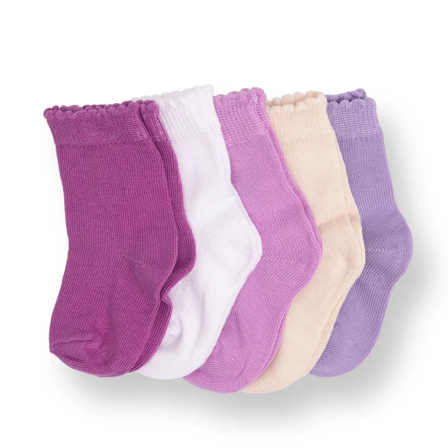 HelloBaby Ankle Socks 5 pcs - Lilac - mezetto ebebek ebebek