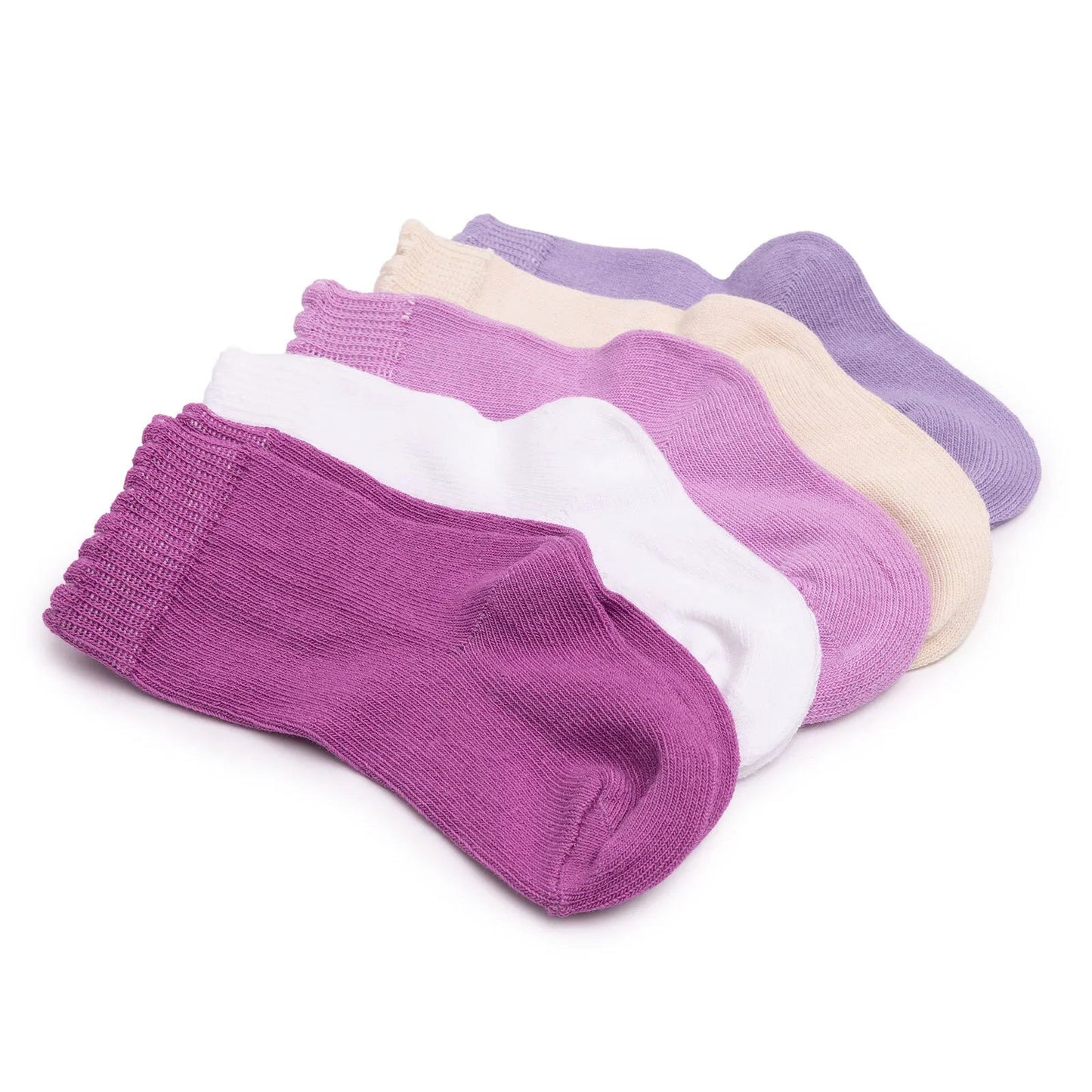 HelloBaby Ankle Socks 5 pcs - Lilac - mezetto ebebek ebebek