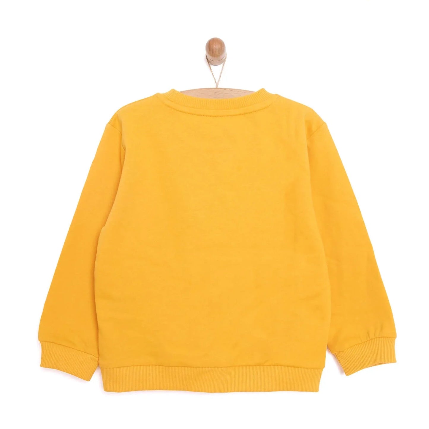 HelloBaby Baby Boy Dino Patterned Sweatshirt - Mustard - mezetto