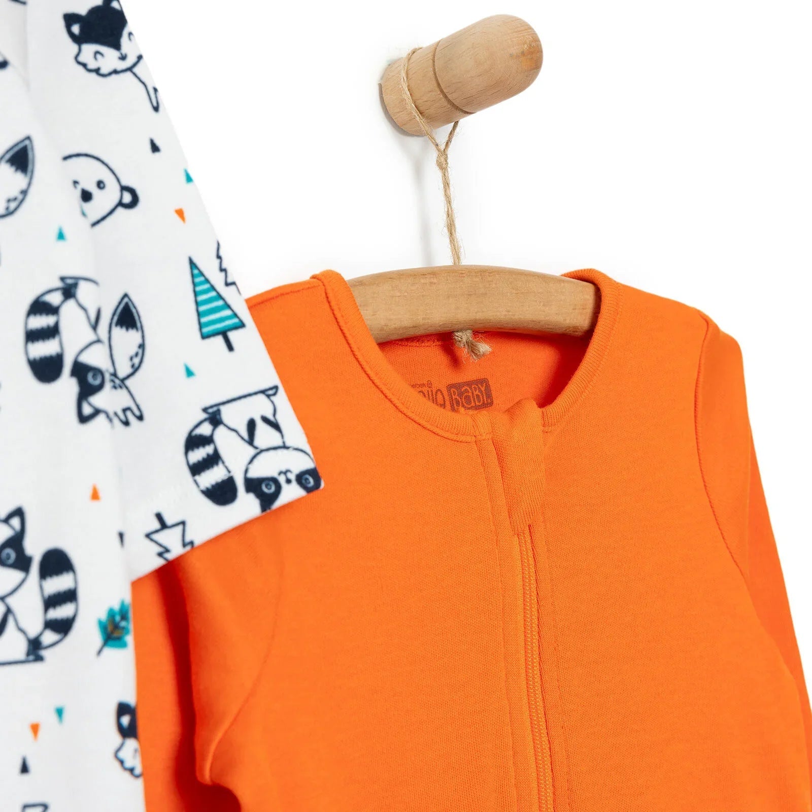 HelloBaby Baby Boy Footed Newborn Jumpsuit - Light Grey - mezetto ebebek ebebek