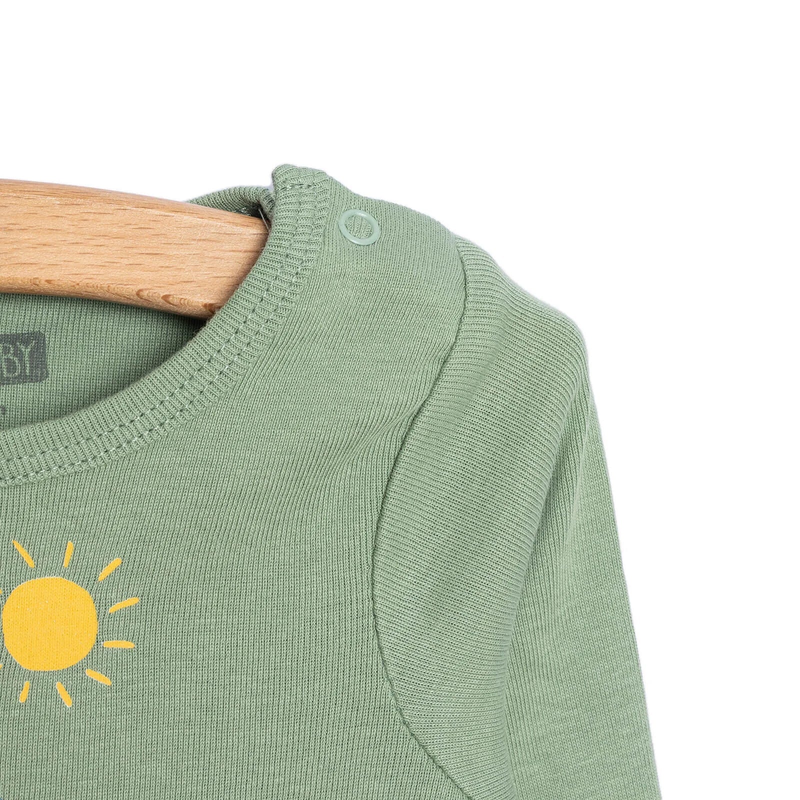 HelloBaby Baby Boy Long Sleeve Bodysuit - Dark Green - mezetto ebebek ebebek
