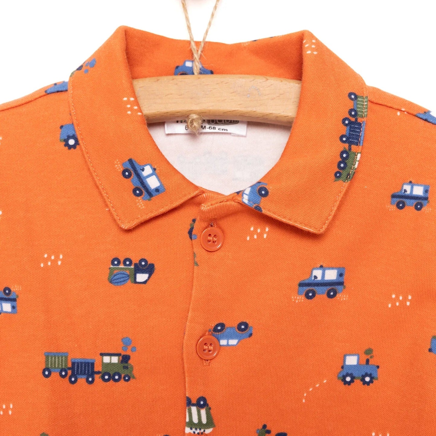 HelloBaby Baby Boy Long Sleeve Pyjamas Set - Orange - mezetto ebebek ebebek