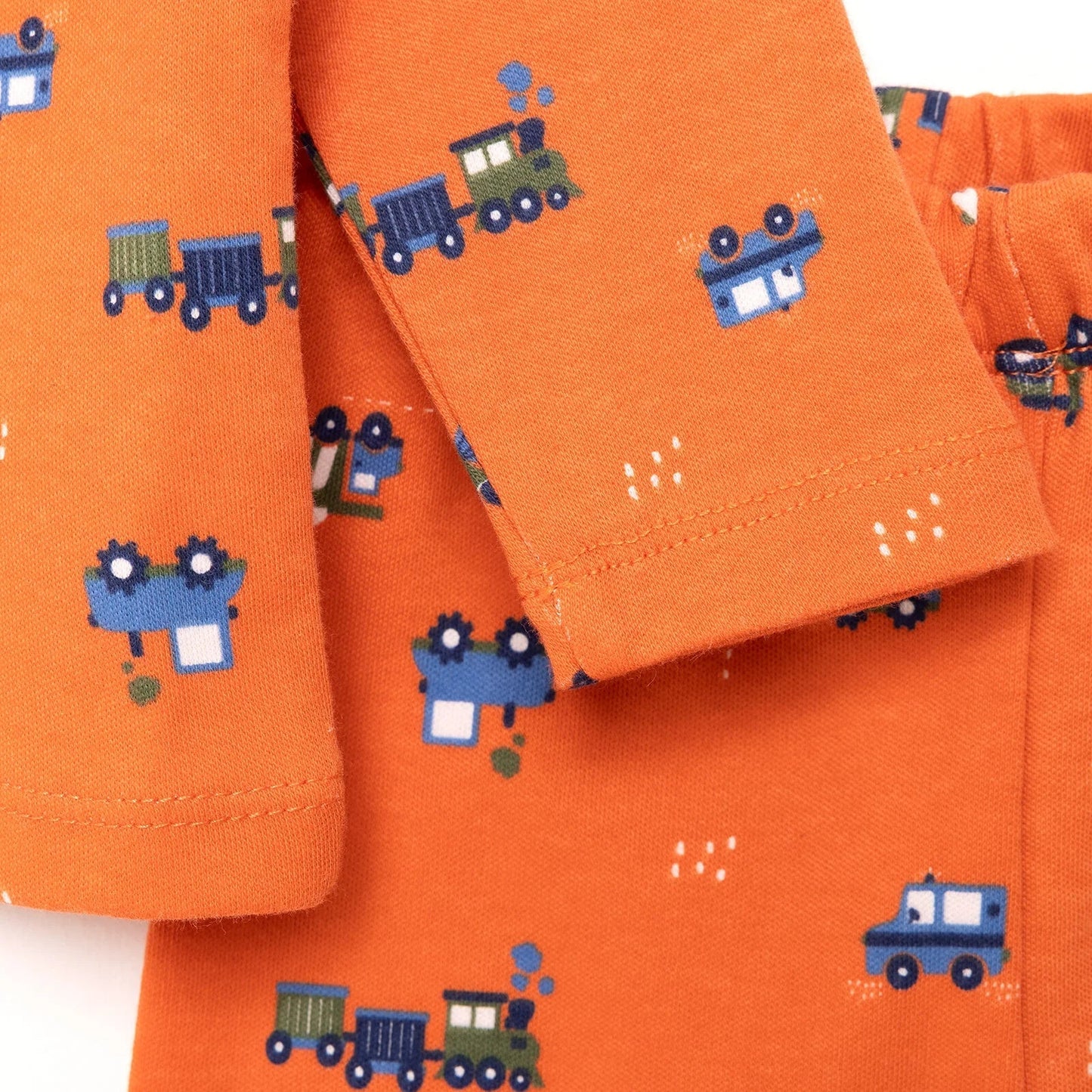 HelloBaby Baby Boy Long Sleeve Pyjamas Set - Orange - mezetto ebebek ebebek