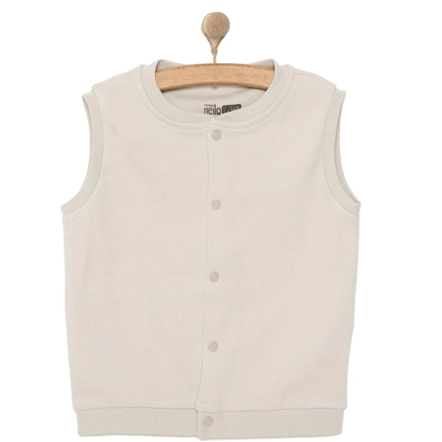 HelloBaby Baby Boy Ribbed Cardigan - Beige - mezetto ebebek ebebek