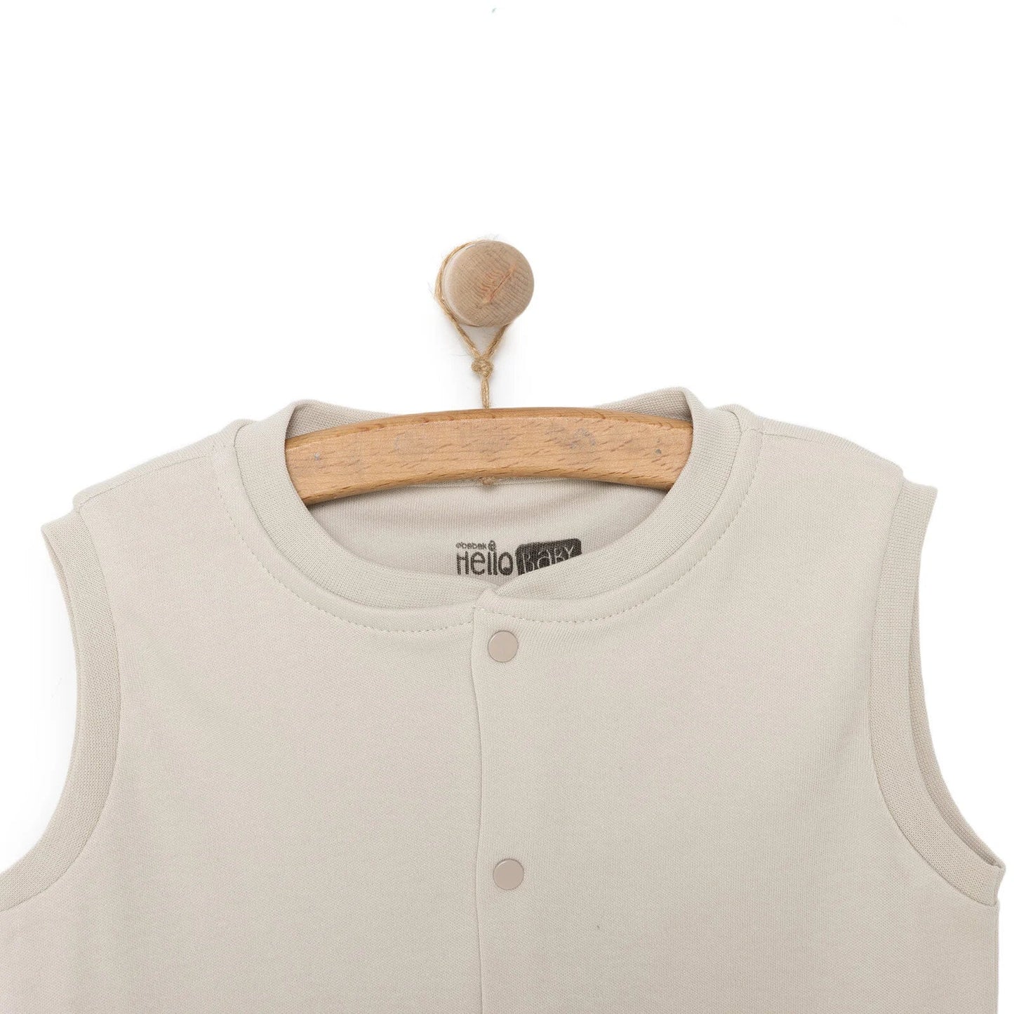HelloBaby Baby Boy Ribbed Cardigan - Beige - mezetto ebebek ebebek