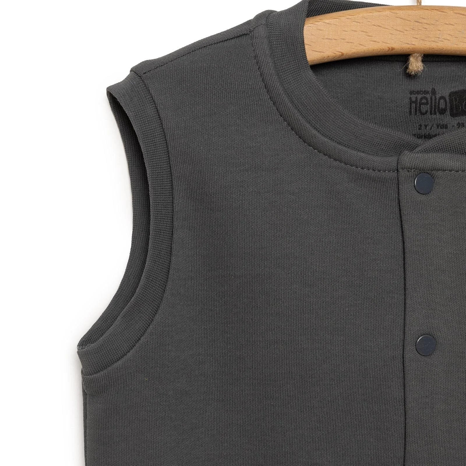 HelloBaby Baby Boy Ribbed Cardigan - Dark Grey - mezetto ebebek ebebek