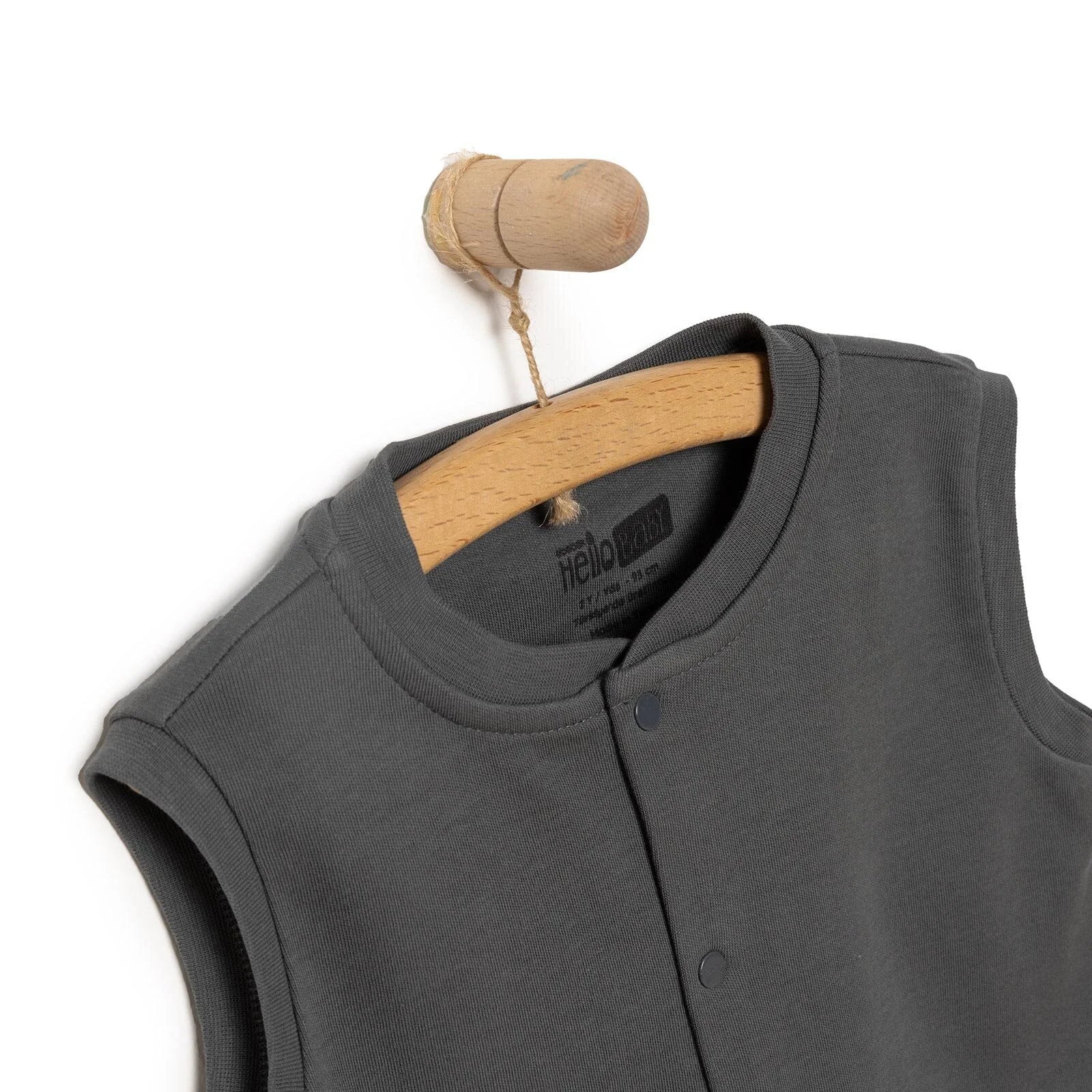 HelloBaby Baby Boy Ribbed Cardigan - Dark Grey - mezetto ebebek ebebek