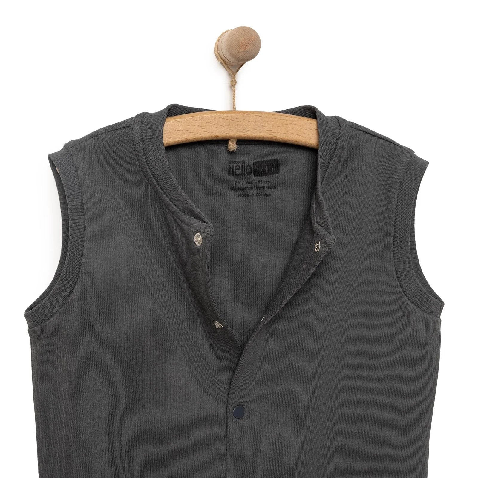HelloBaby Baby Boy Ribbed Cardigan - Dark Grey - mezetto ebebek ebebek