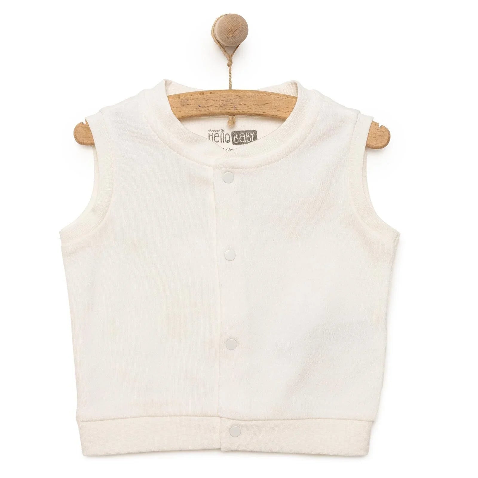 HelloBaby Baby Boy Ribbed Cardigan - Ecru - mezetto ebebek ebebek