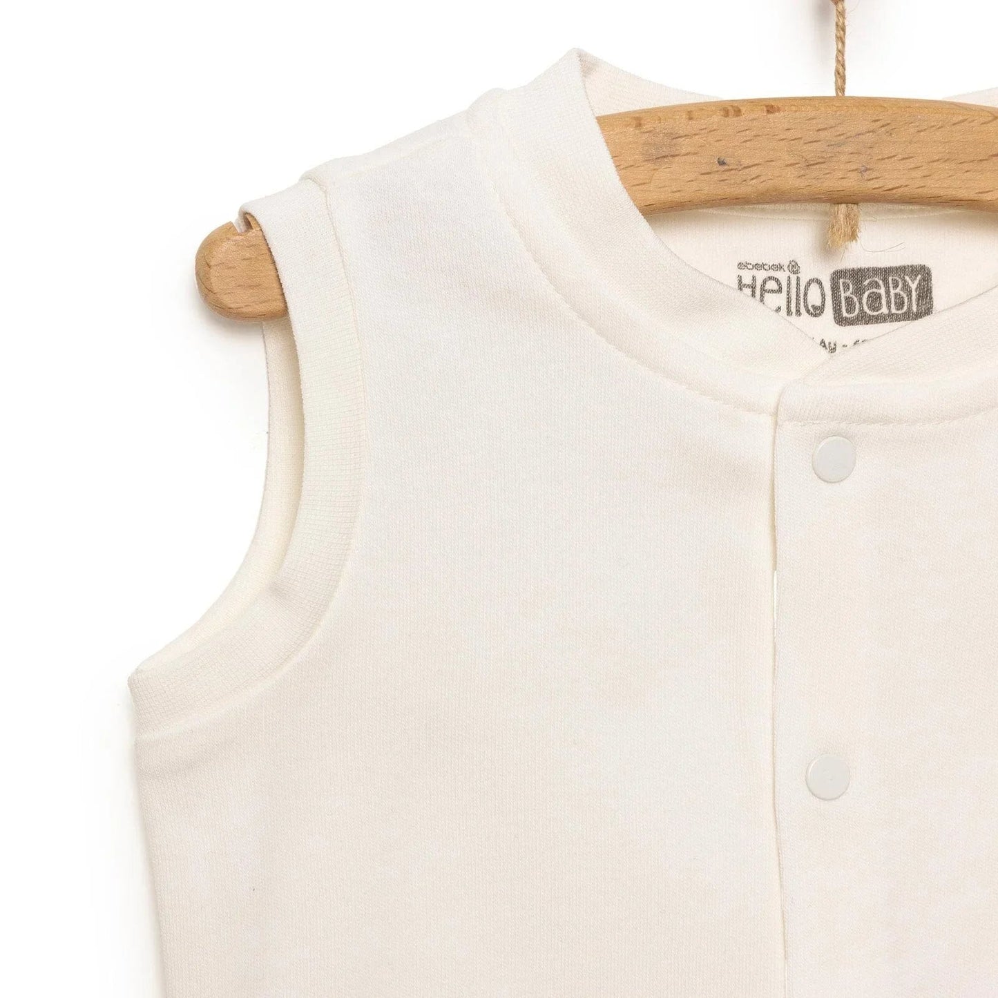 HelloBaby Baby Boy Ribbed Cardigan - Ecru - mezetto ebebek ebebek