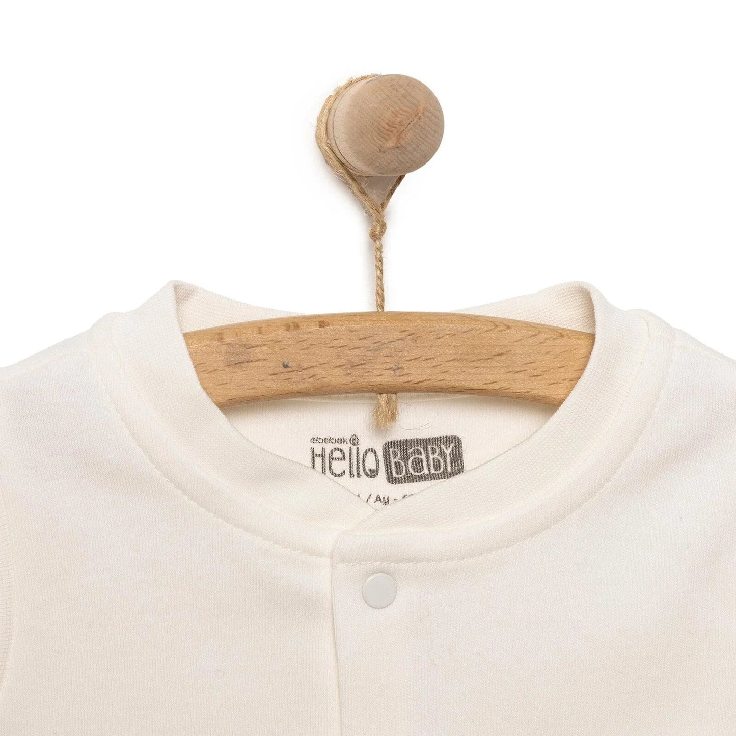 HelloBaby Baby Boy Ribbed Cardigan - Ecru - mezetto ebebek ebebek