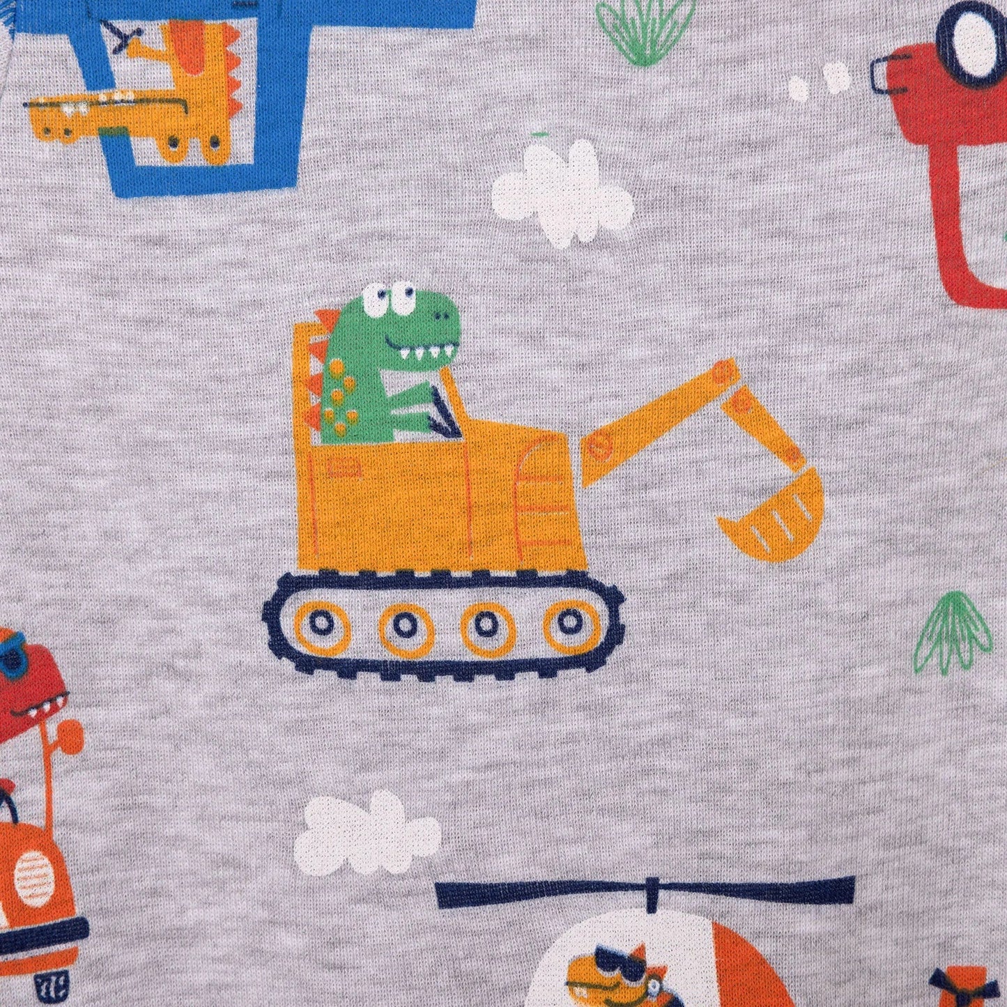 HelloBaby Baby Boy Short Sleeve Body - Grey Melange - mezetto ebebek ebebek