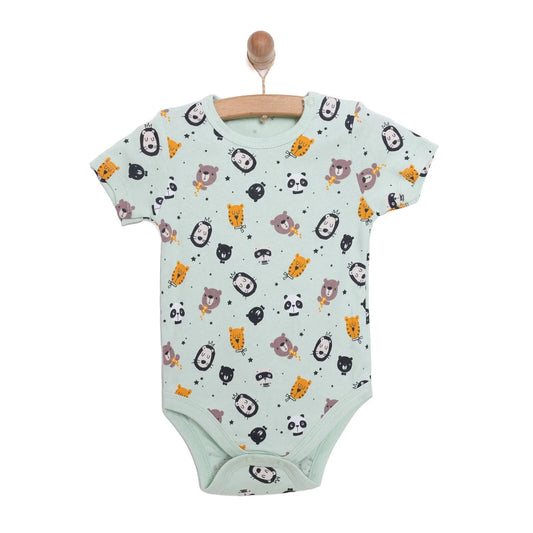 HelloBaby Baby Boy Short Sleeve Body - Multicolour - mezetto ebebek ebebek