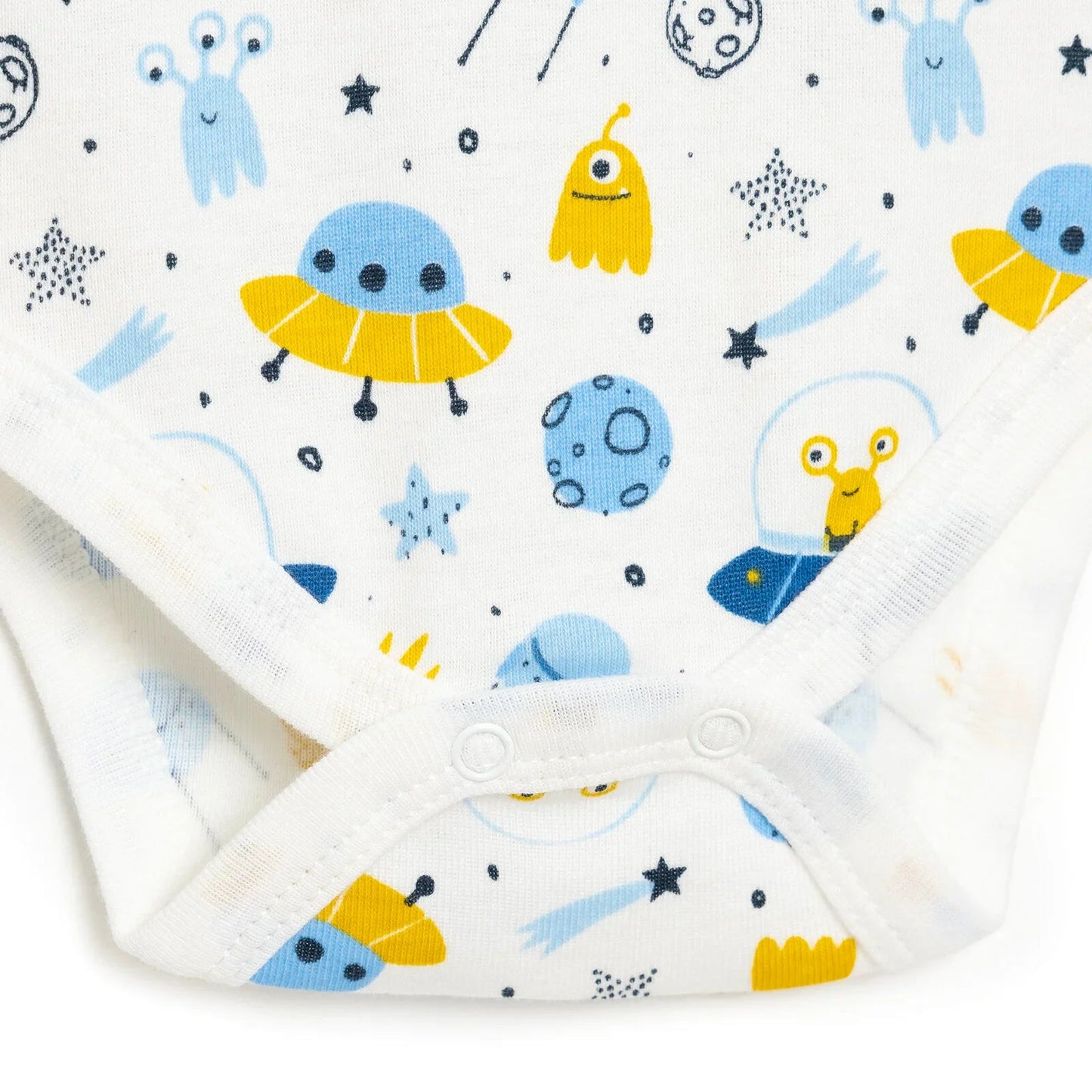 HelloBaby Baby Boy Short Sleeve Body - White - mezetto ebebek ebebek