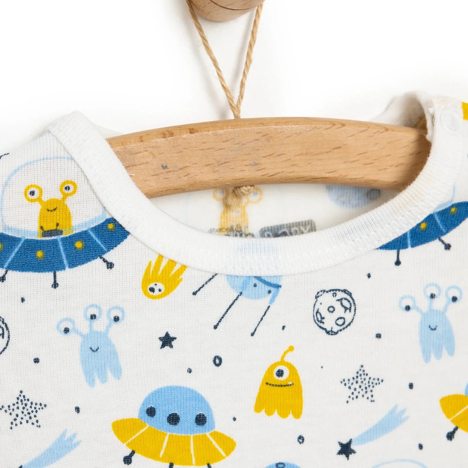 HelloBaby Baby Boy Short Sleeve Body - White - mezetto ebebek ebebek