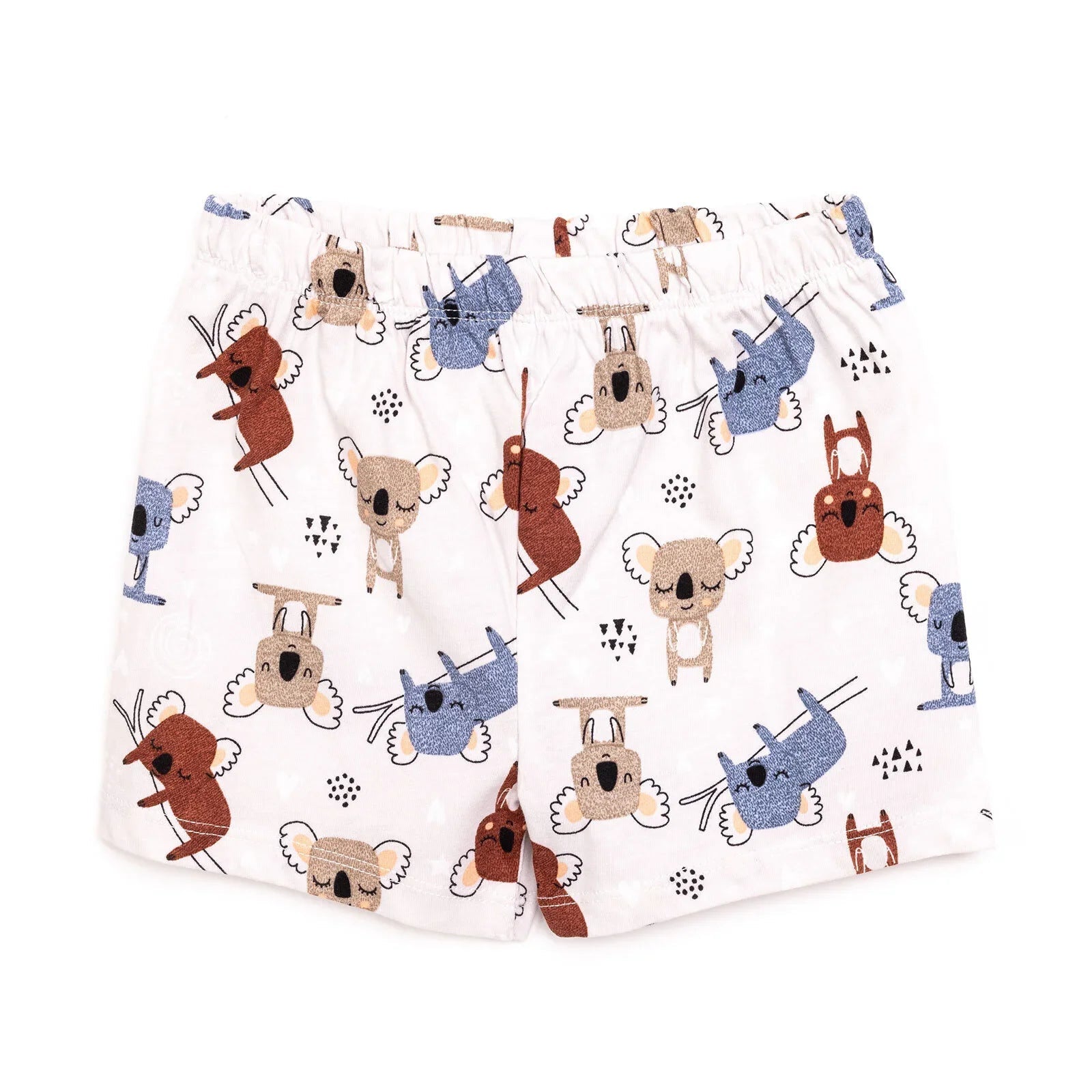 HelloBaby Baby Boy Short Sleeve Pyjamas Set - Beige - mezetto ebebek ebebek