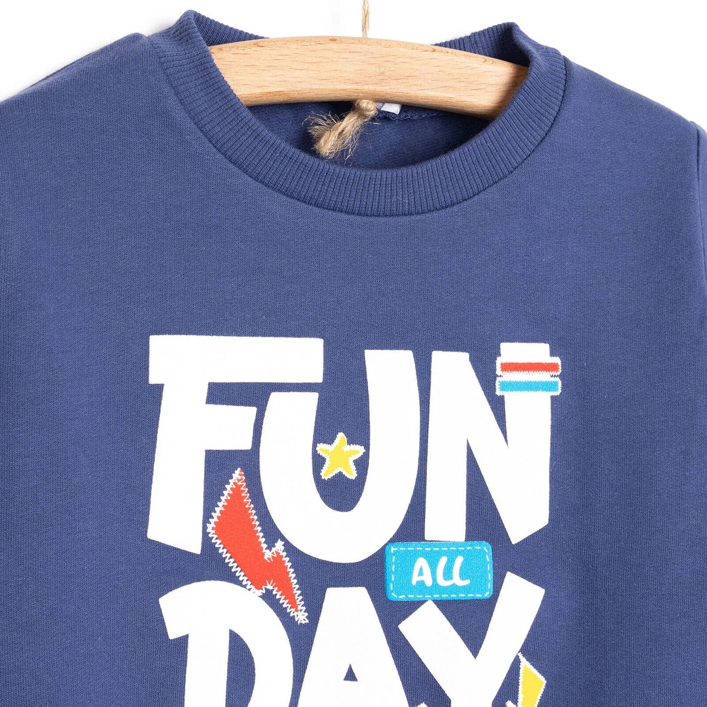 HelloBaby Baby Boy Sweatshirt Footless Bottom - Navy Blue - mezetto ebebek ebebek