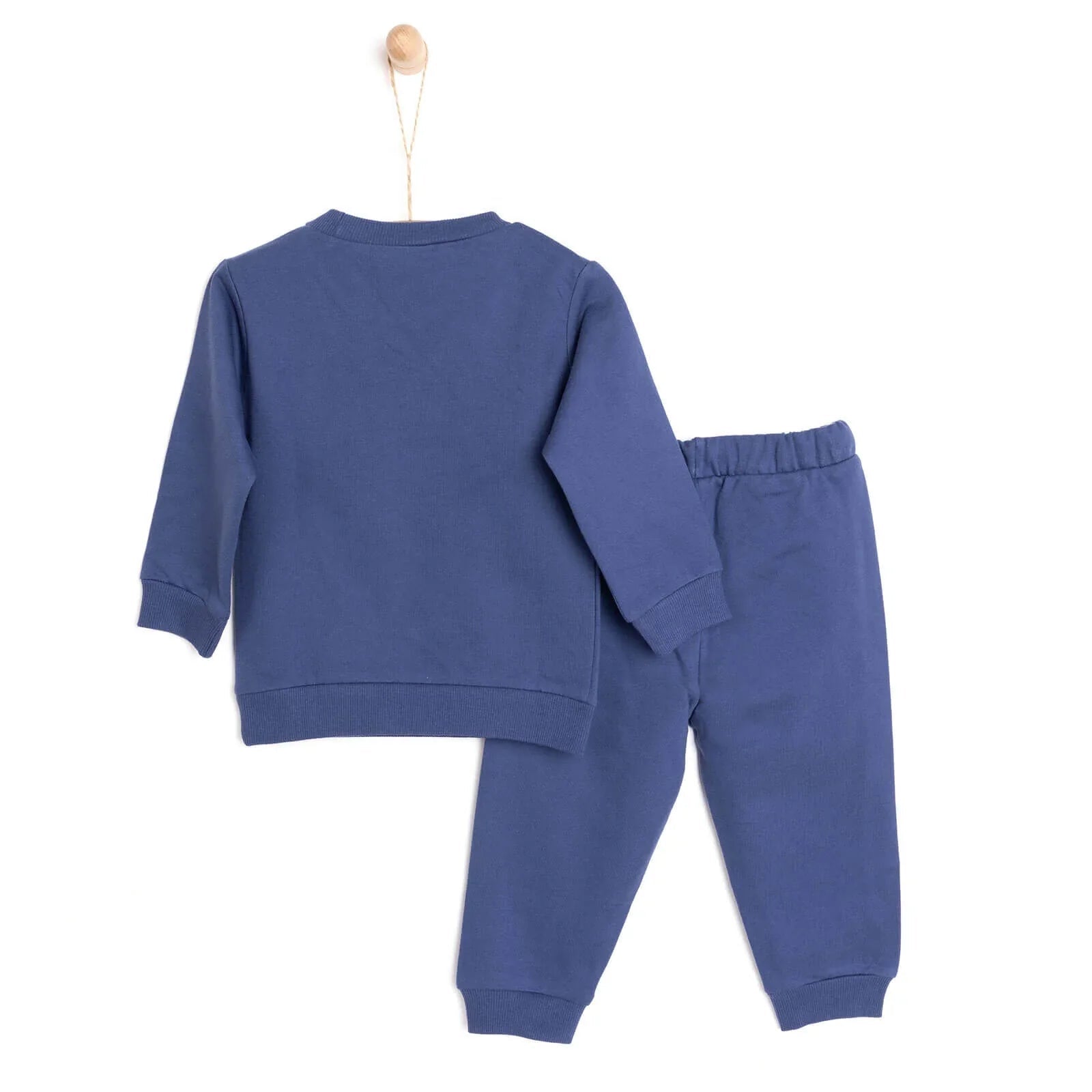 HelloBaby Baby Boy Sweatshirt Footless Bottom - Navy Blue - mezetto ebebek ebebek