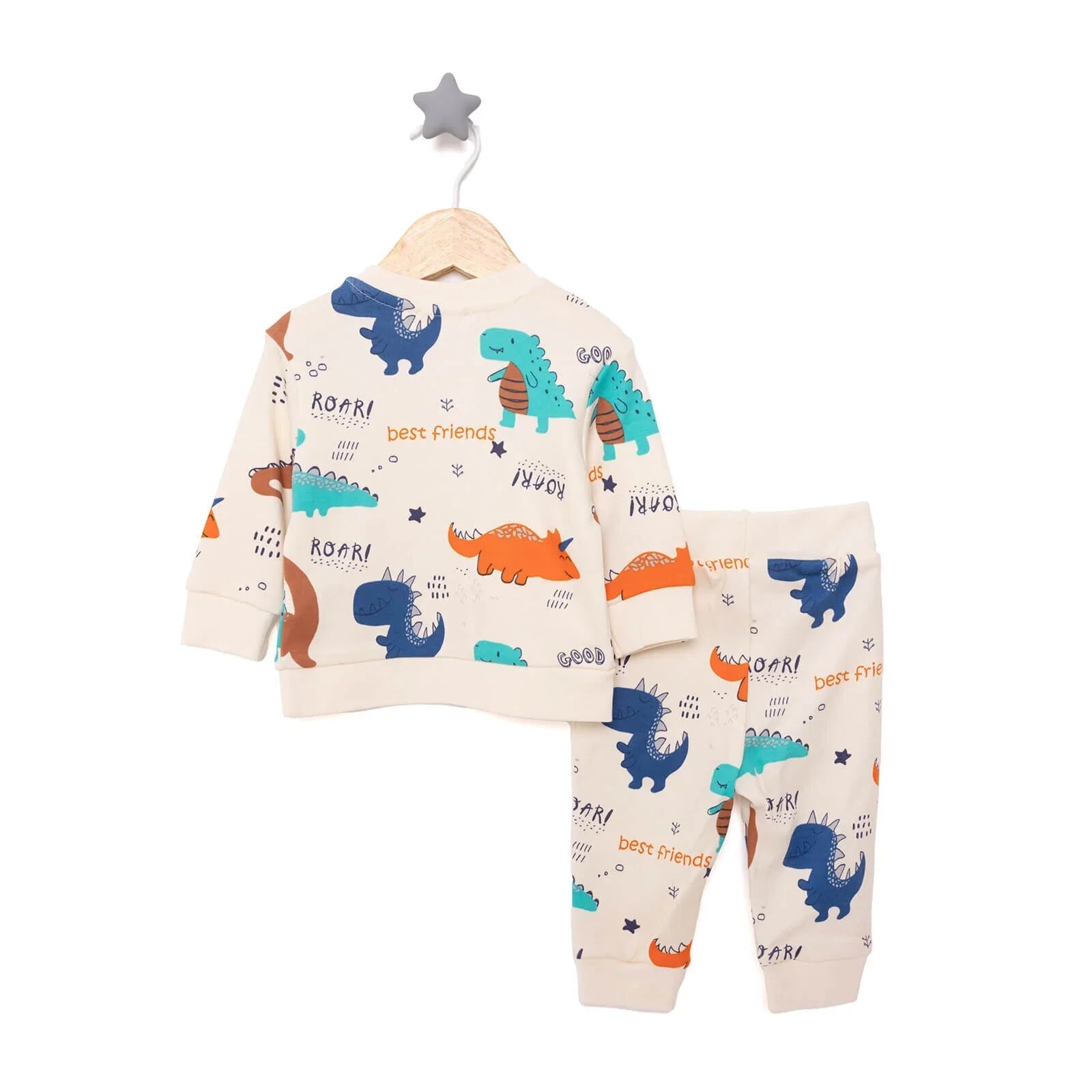 HelloBaby Baby Boy Sweatshirt Footless Bottom - Printed - mezetto ebebek ebebek