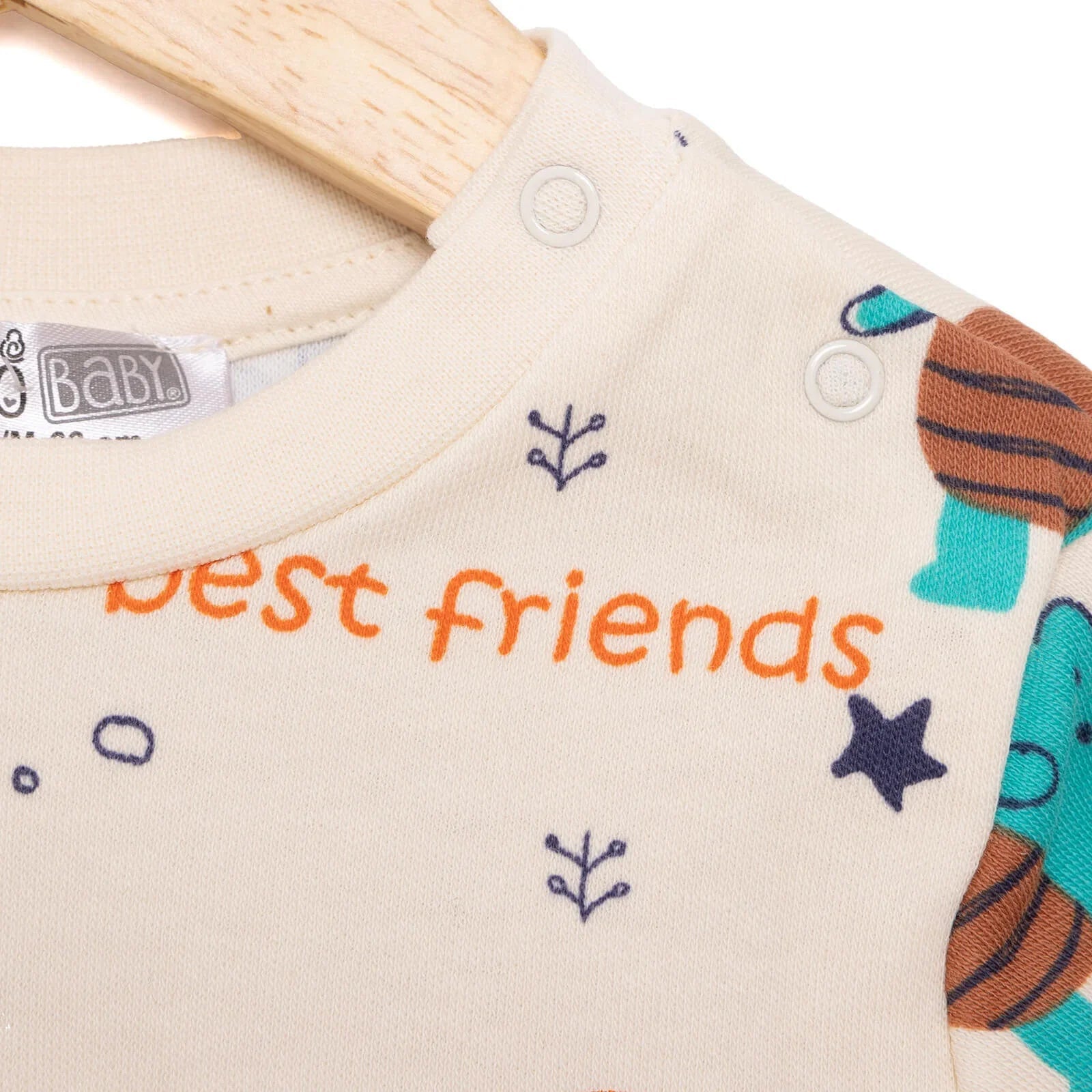 HelloBaby Baby Boy Sweatshirt Footless Bottom - Printed - mezetto ebebek ebebek