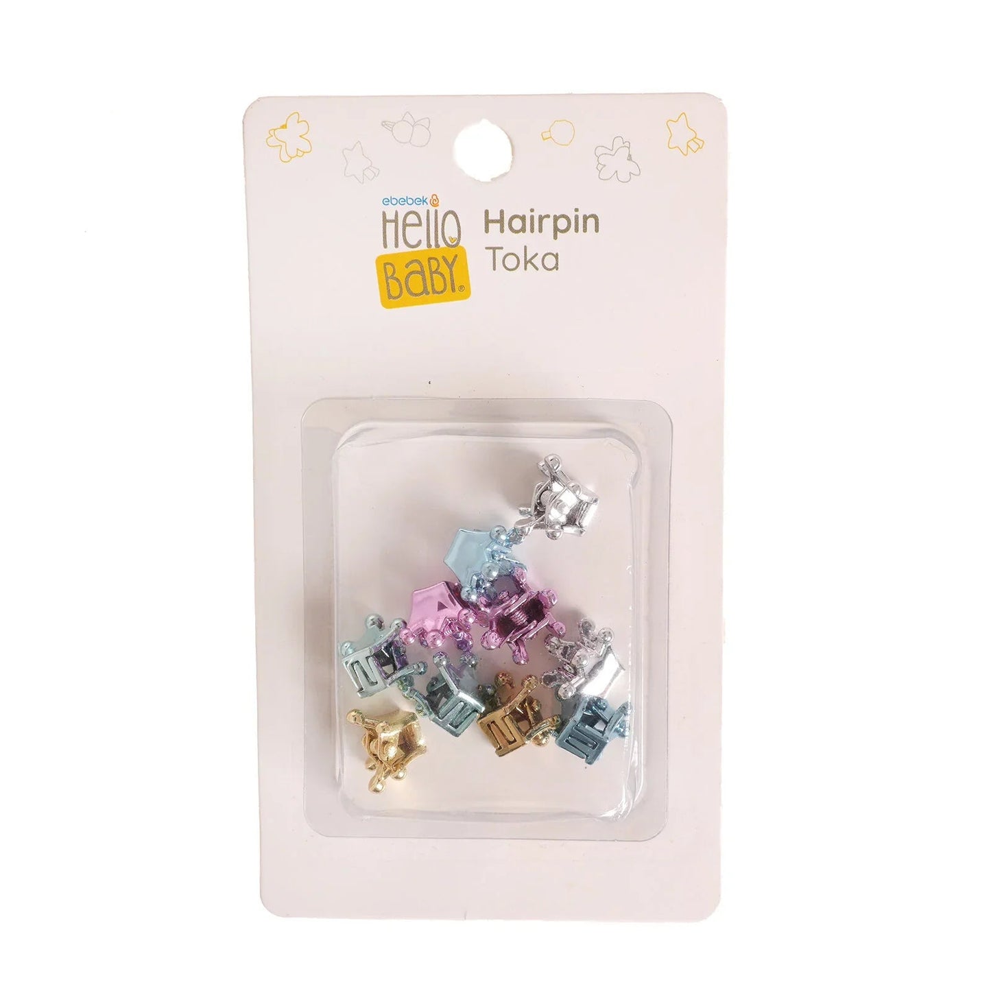 HelloBaby Baby Girl 10 Pcs Hair Clips - Pink - mezetto ebebek ebebek