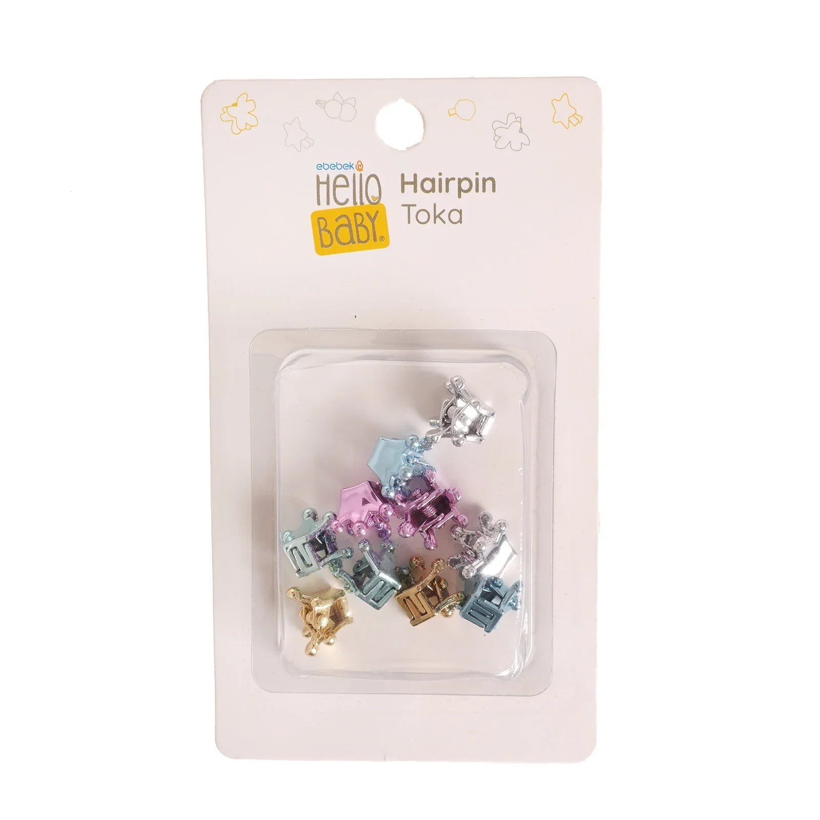 HelloBaby Baby Girl 10 Pcs Hair Clips - Pink - mezetto ebebek ebebek