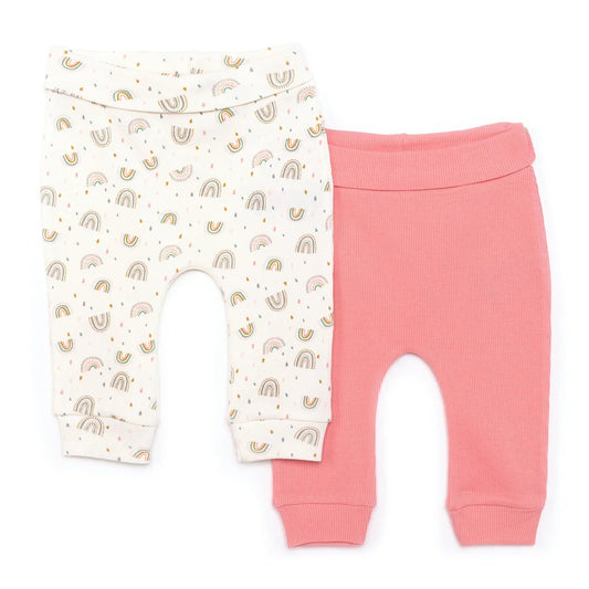 HelloBaby Baby Girl 2pcs Leggings - Light Pink - mezetto ebebek ebebek
