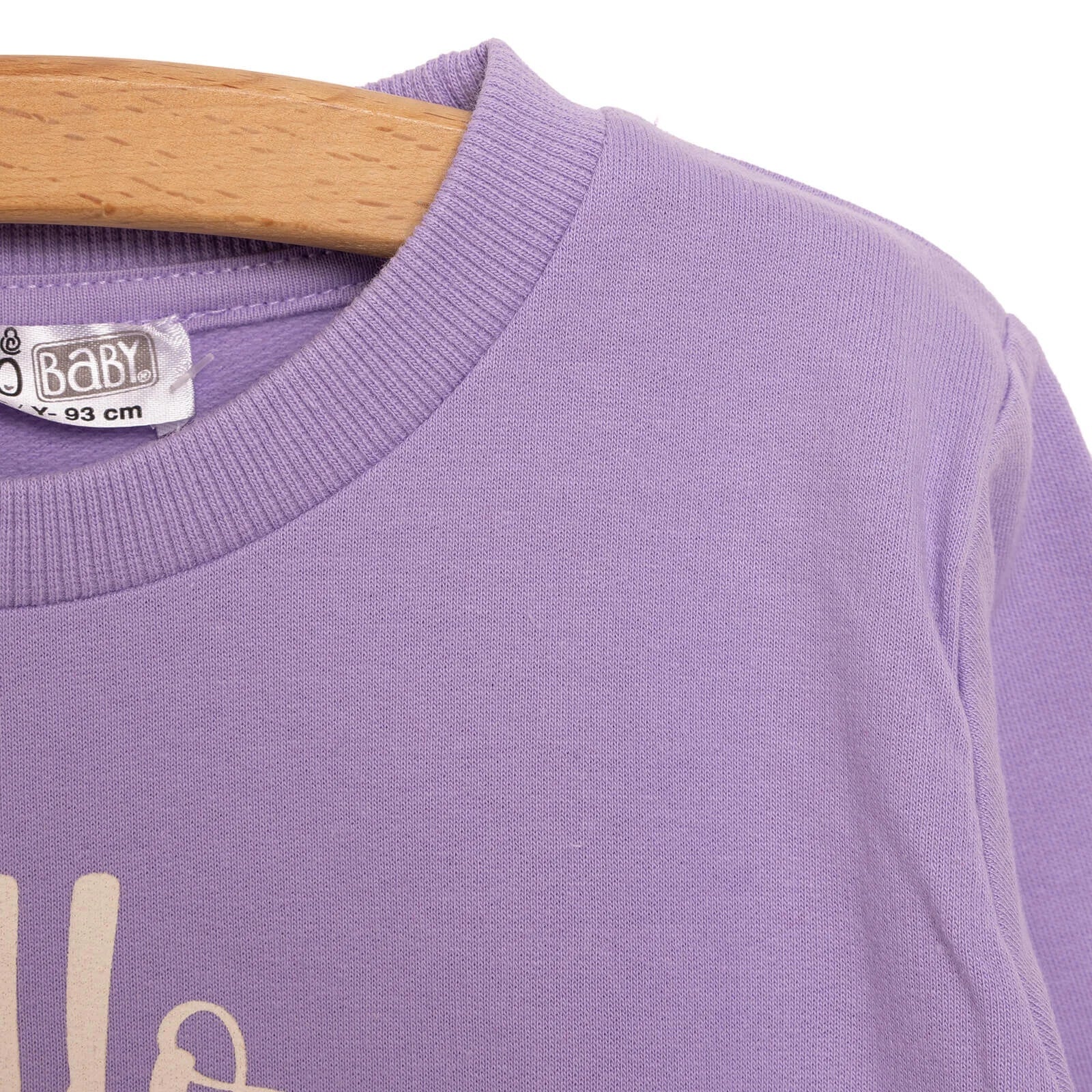HelloBaby Baby Girl Animal Printed Sweatshirt - Purple - mezetto ebebek ebebek