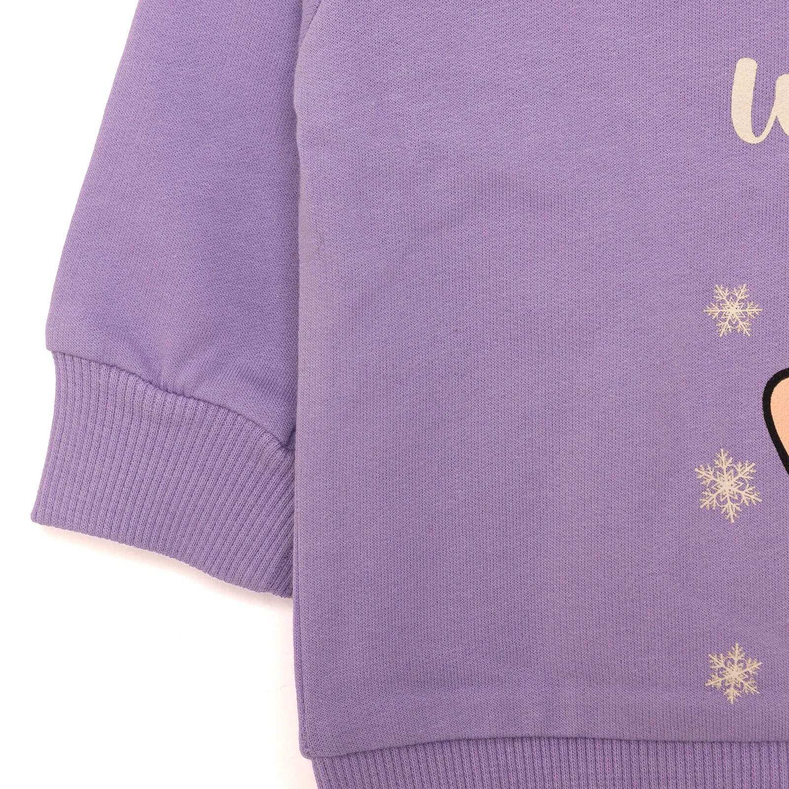 HelloBaby Baby Girl Animal Printed Sweatshirt - Purple - mezetto ebebek ebebek