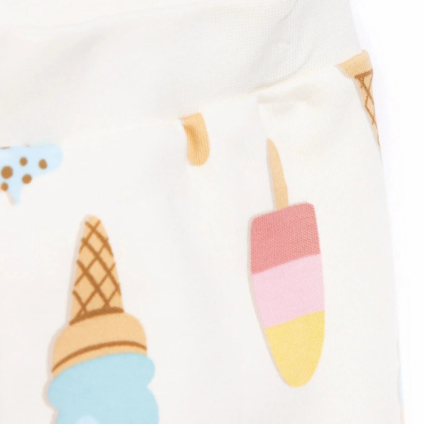 HelloBaby Baby Girl Basic Ice Cream Printed Footless Bottom 2 pcs - Pink - mezetto ebebek ebebek
