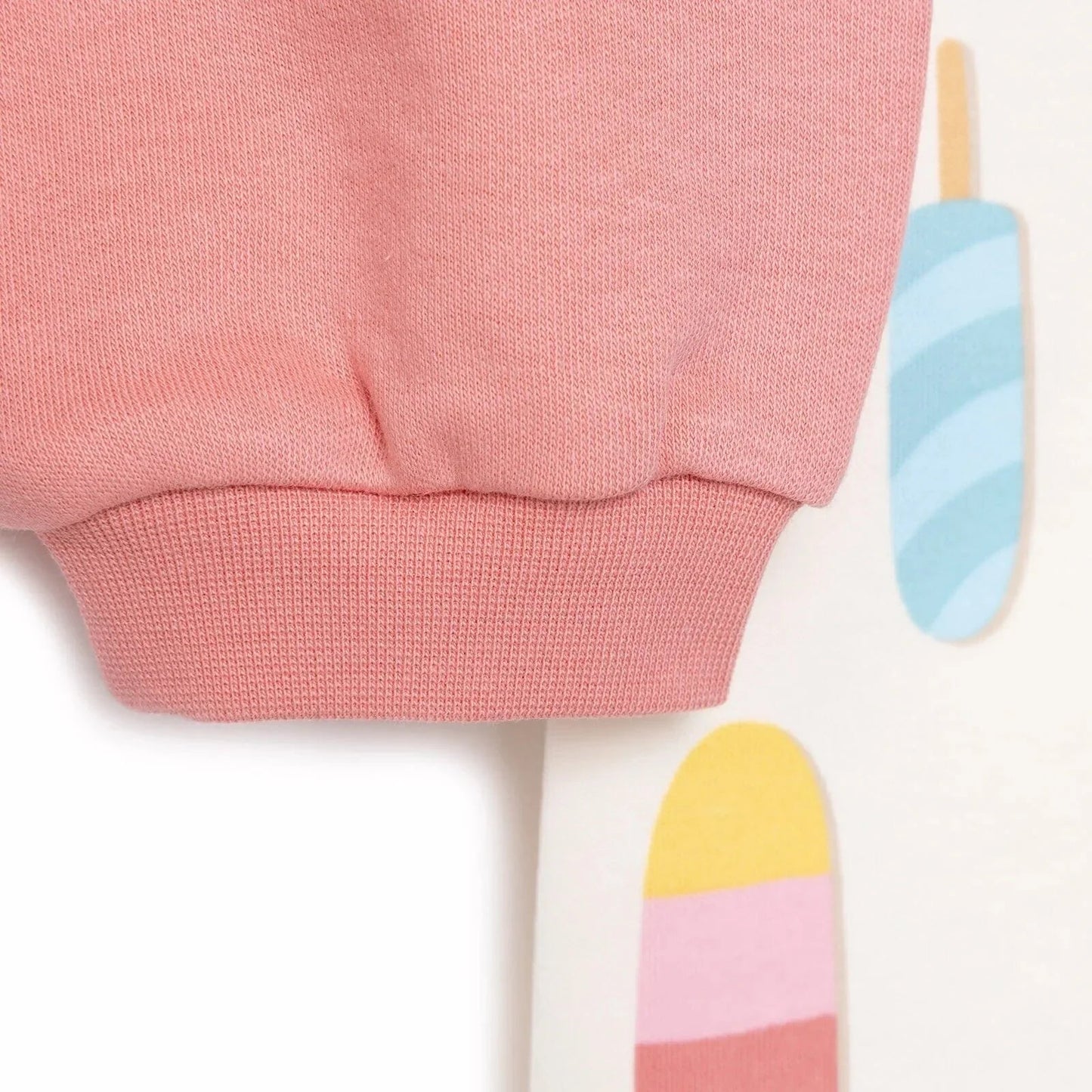 HelloBaby Baby Girl Basic Ice Cream Printed Footless Bottom 2 pcs - Pink - mezetto ebebek ebebek