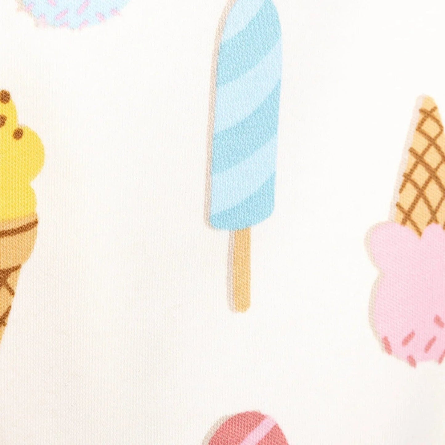 HelloBaby Baby Girl Basic Ice Cream Printed Footless Bottom 2 pcs - Pink - mezetto ebebek ebebek