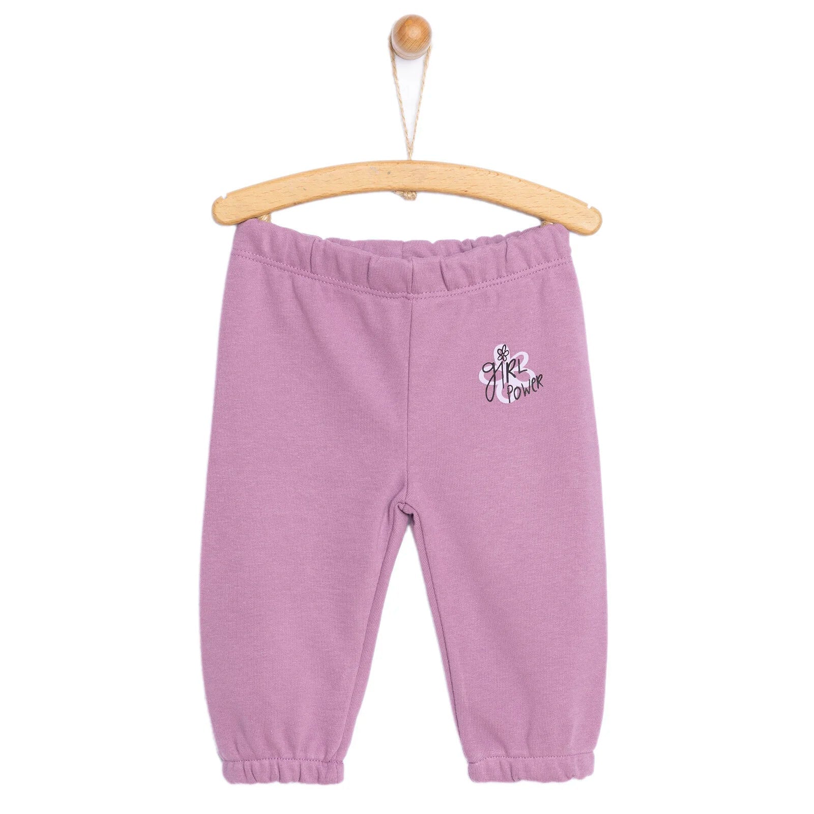HelloBaby Baby Girl Basic Joggers - Purple - mezetto ebebek ebebek