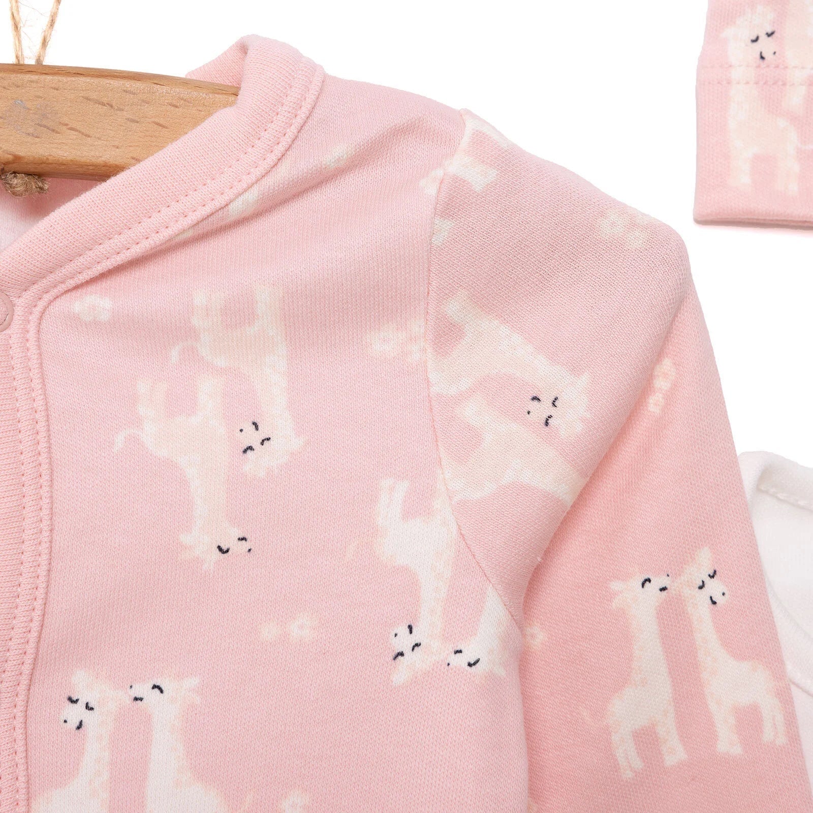 HelloBaby Baby Girl Body - Jumpsuit - Hat - Salmon - mezetto ebebek ebebek