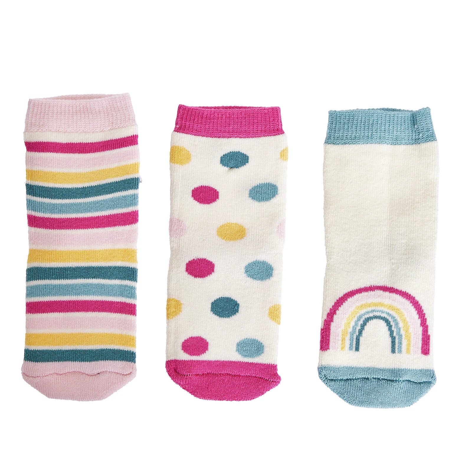 HelloBaby Baby Girl Chenille Socks 3 Pcs - Light Pink - mezetto ebebek ebebek