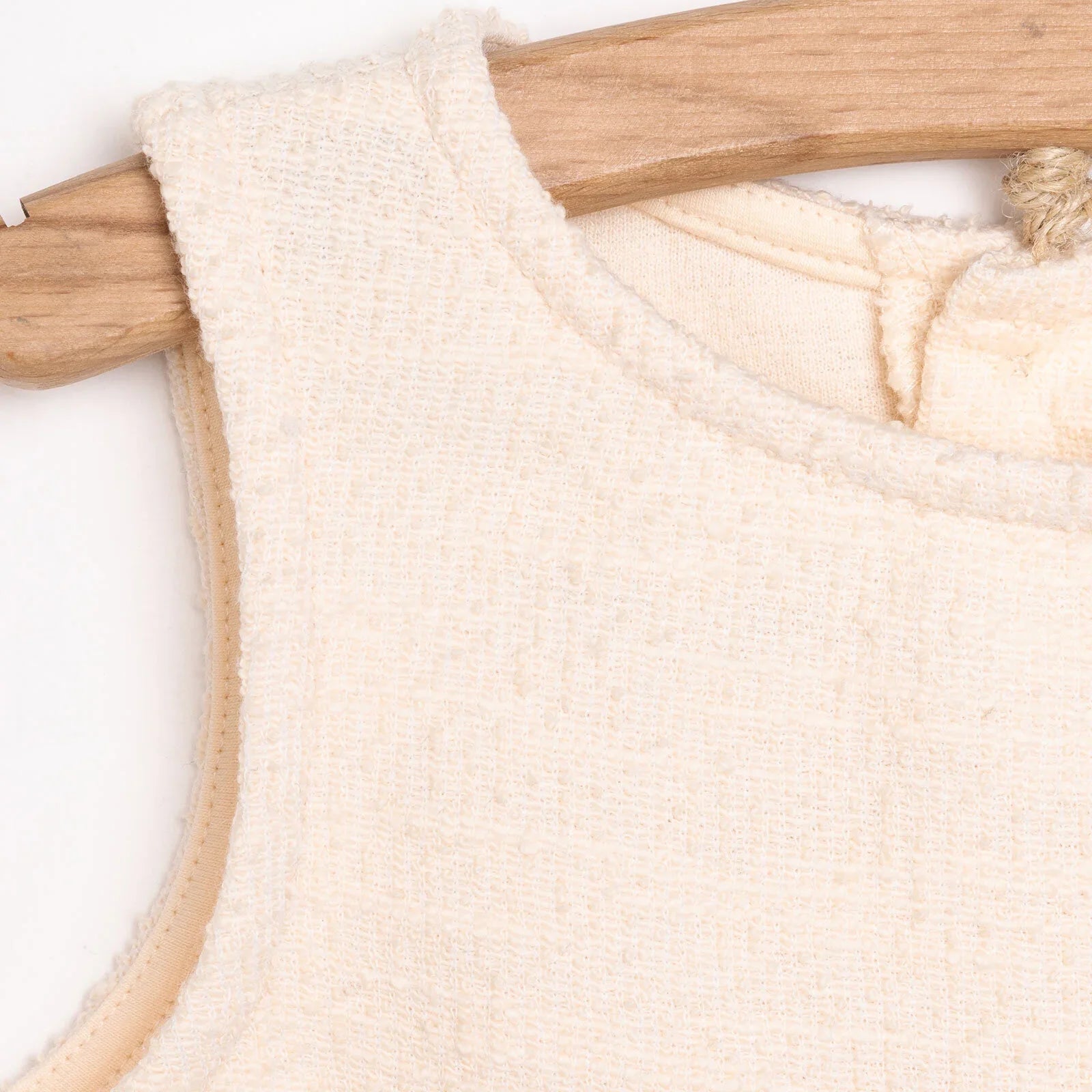 HelloBaby Baby Girl Dress - Ecru - mezetto ebebek ebebek