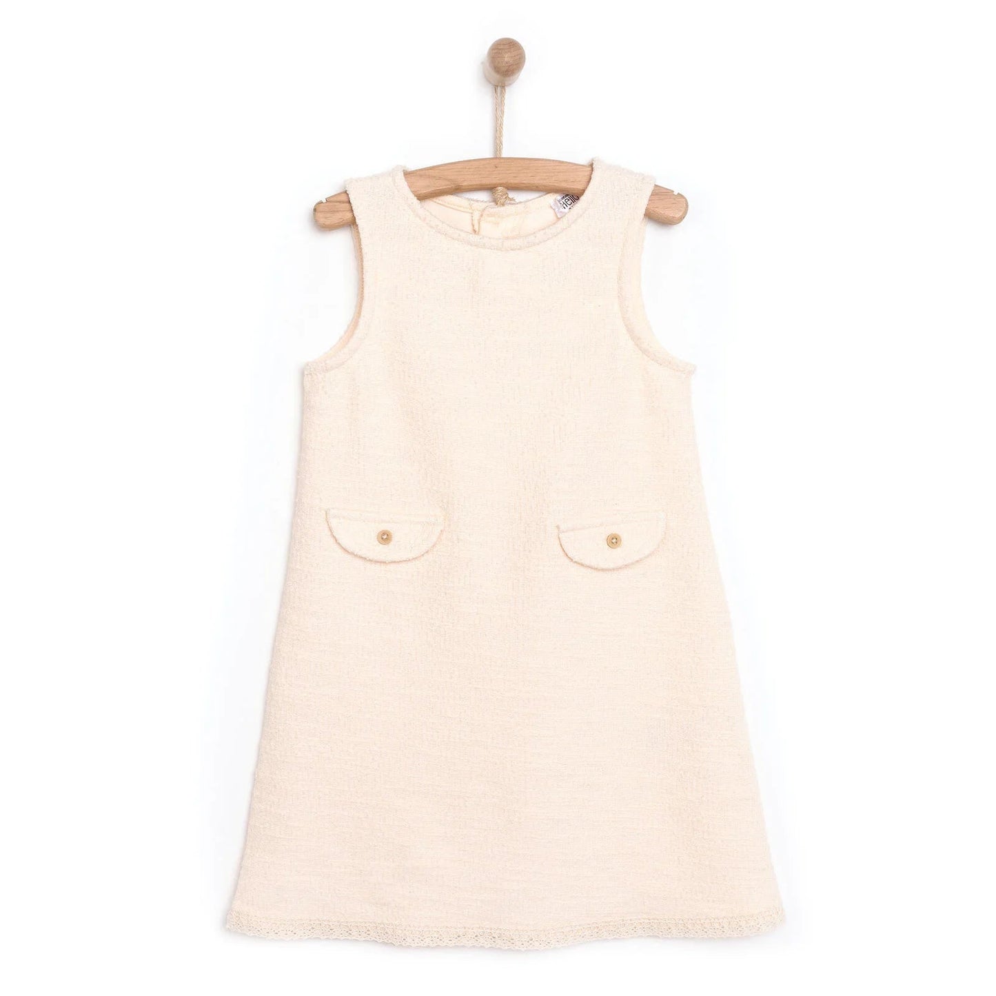 HelloBaby Baby Girl Dress - Ecru - mezetto ebebek ebebek