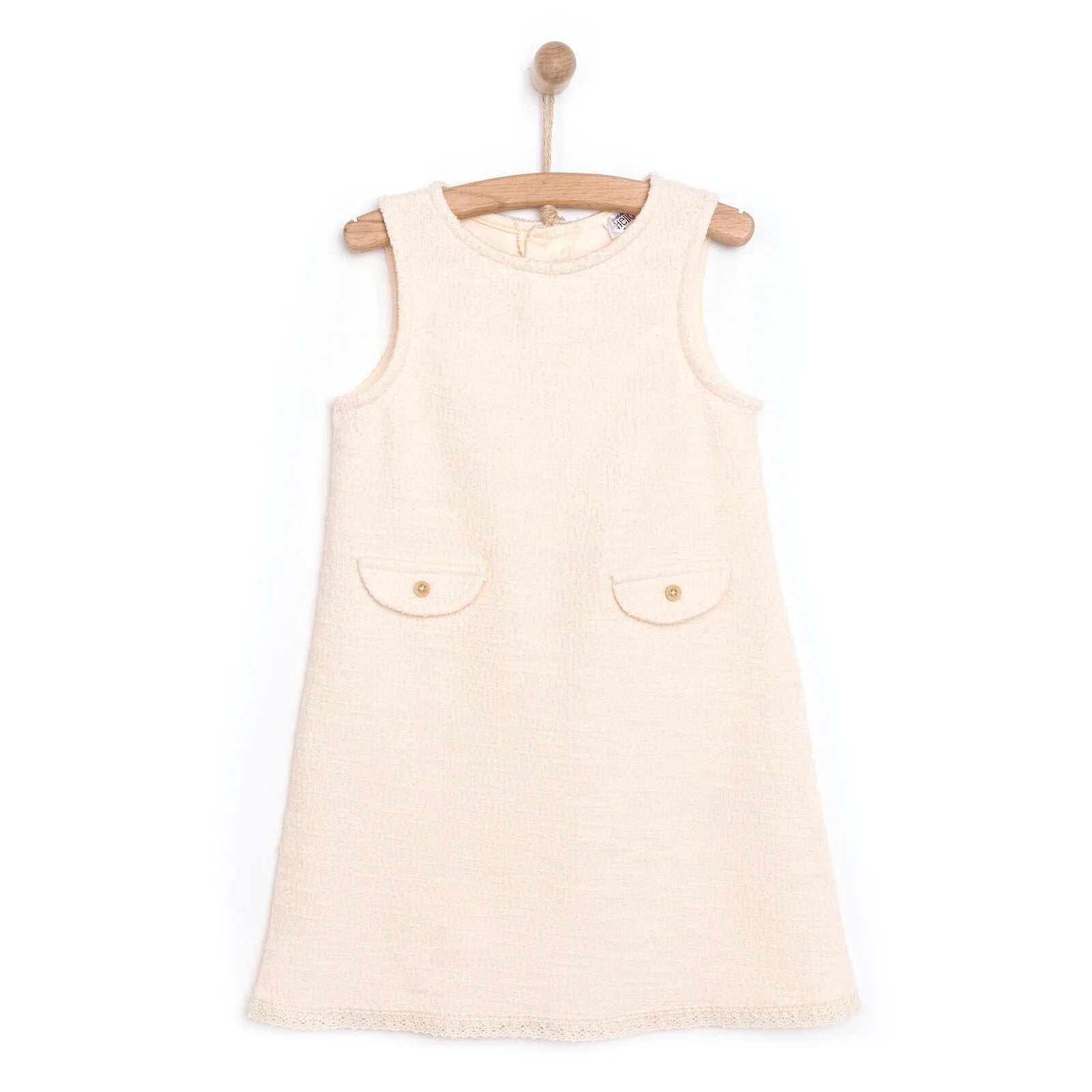 HelloBaby Baby Girl Dress - Ecru - mezetto ebebek ebebek