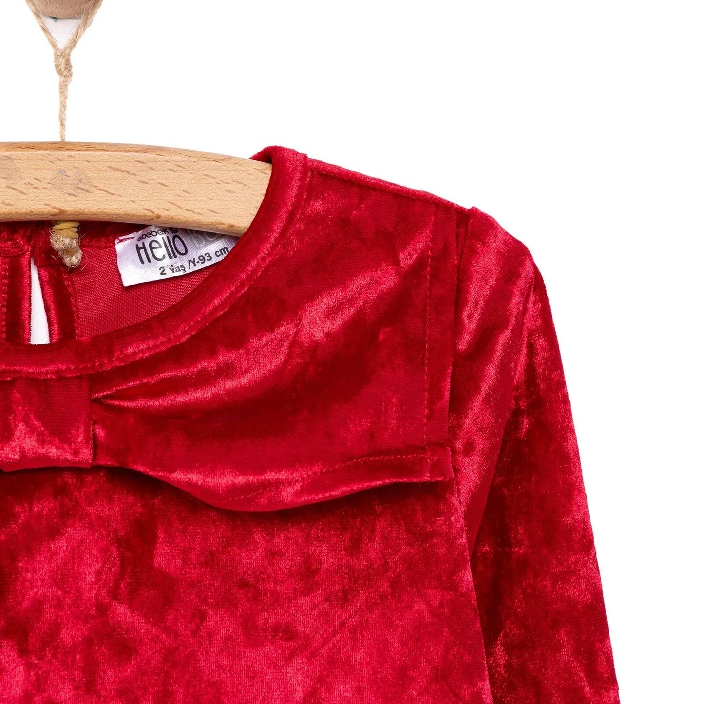 HelloBaby Baby Girl Dress - Red - mezetto ebebek ebebek
