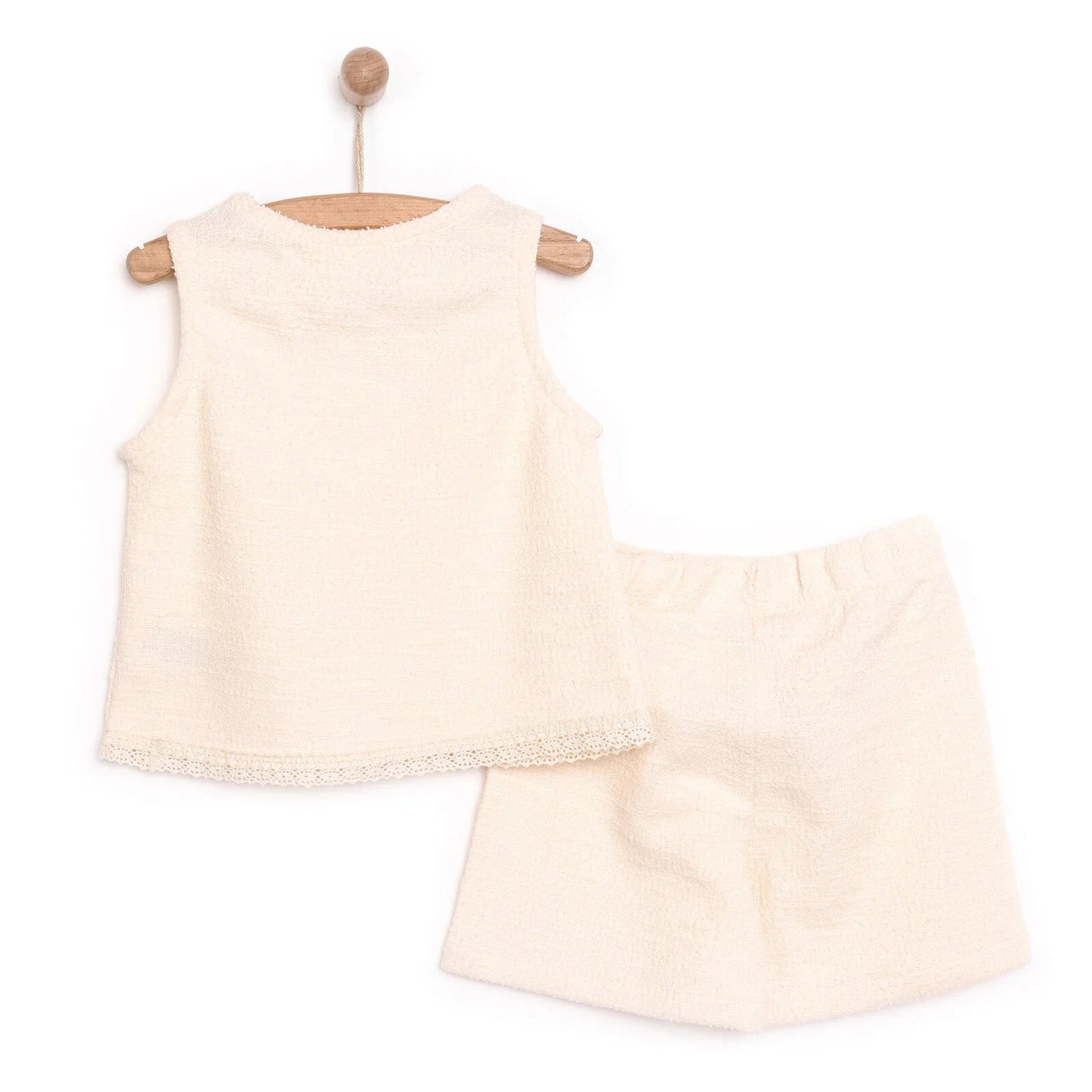 HelloBaby Baby Girl Jogger - Ecru - mezetto ebebek ebebek