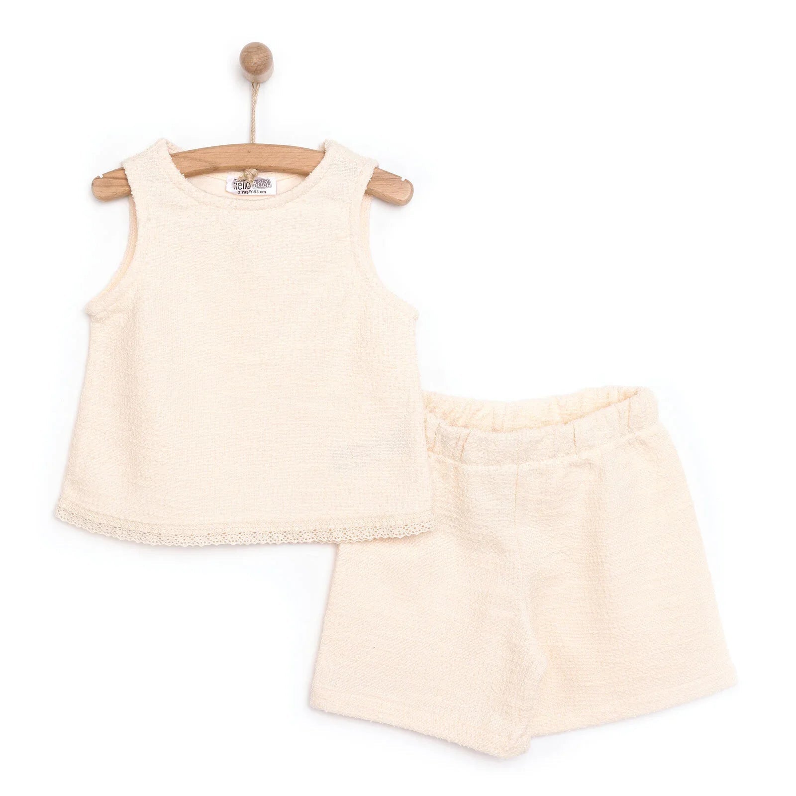 HelloBaby Baby Girl Jogger - Ecru - mezetto ebebek ebebek